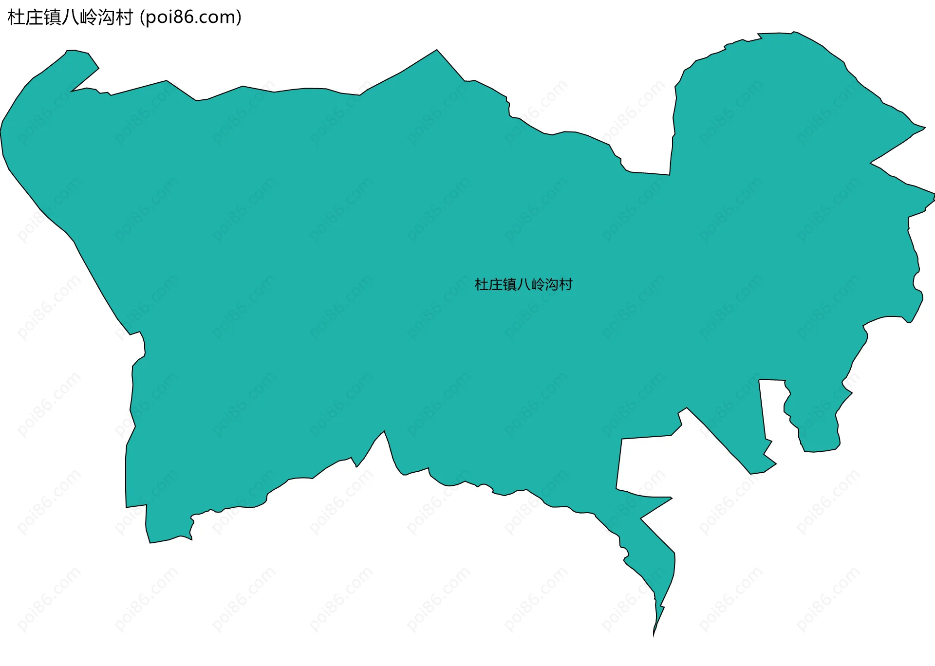 杜庄镇八岭沟村边界地图