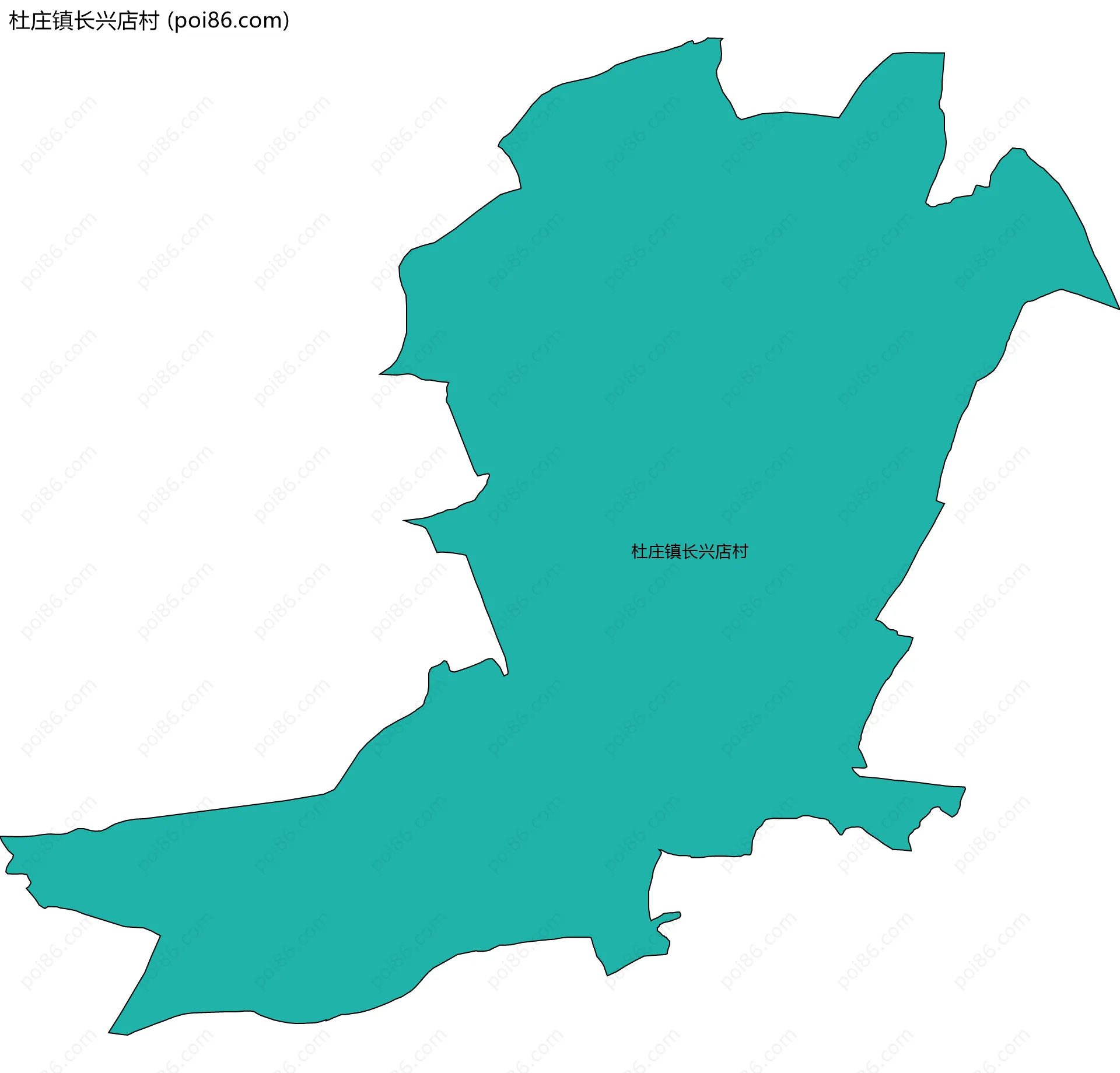 杜庄镇长兴店村边界地图