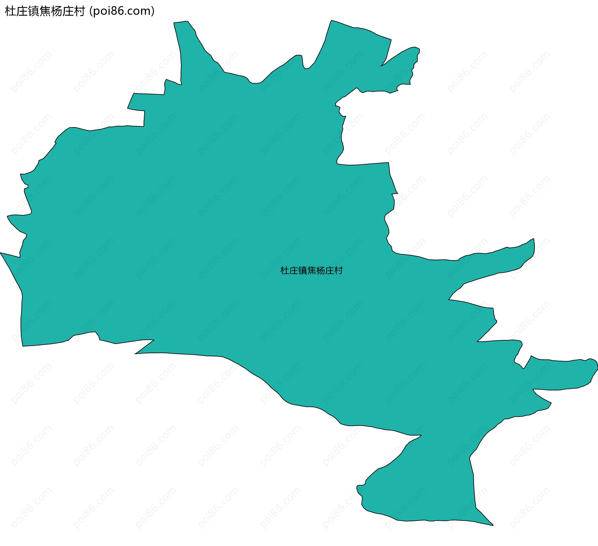 杜庄镇焦杨庄村边界地图