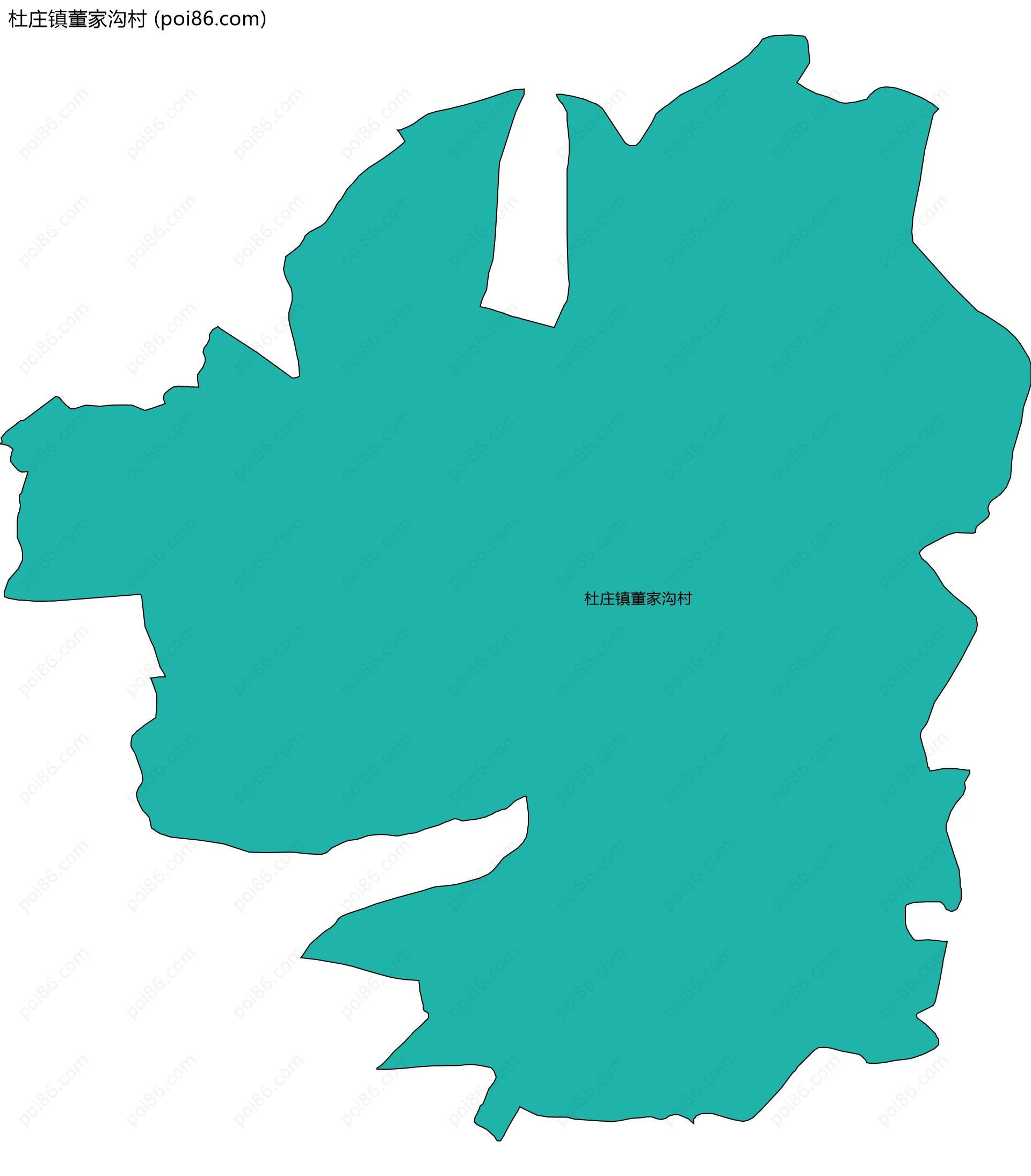 杜庄镇董家沟村边界地图