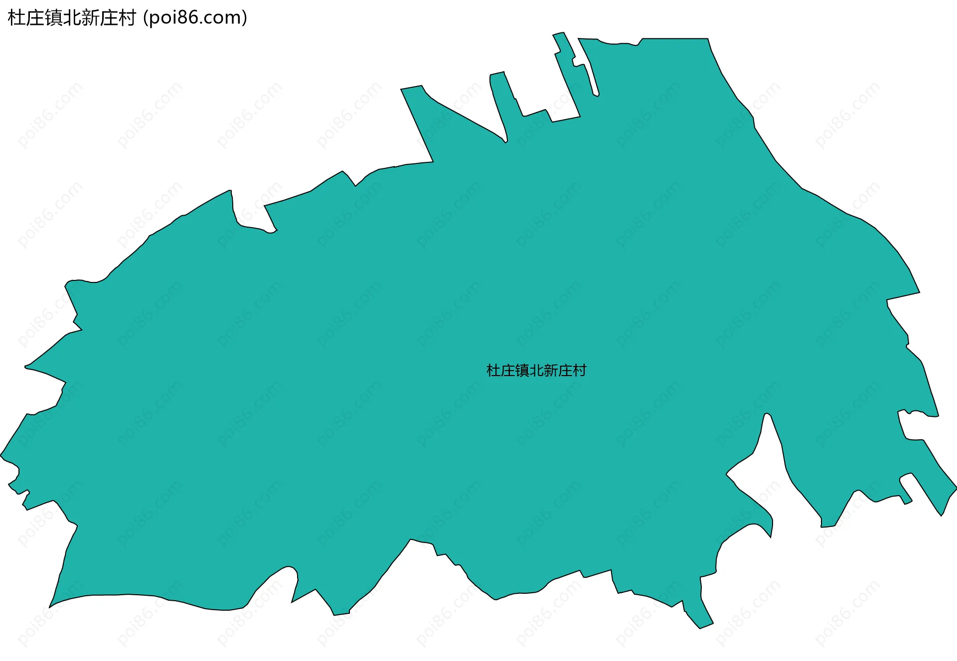 杜庄镇北新庄村边界地图