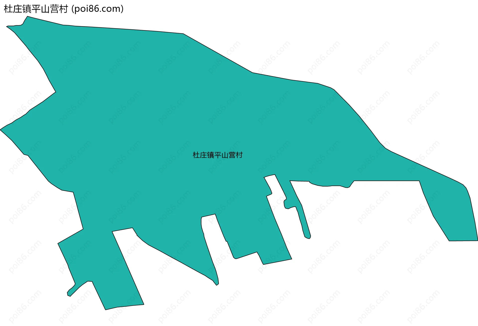 杜庄镇平山营村边界地图