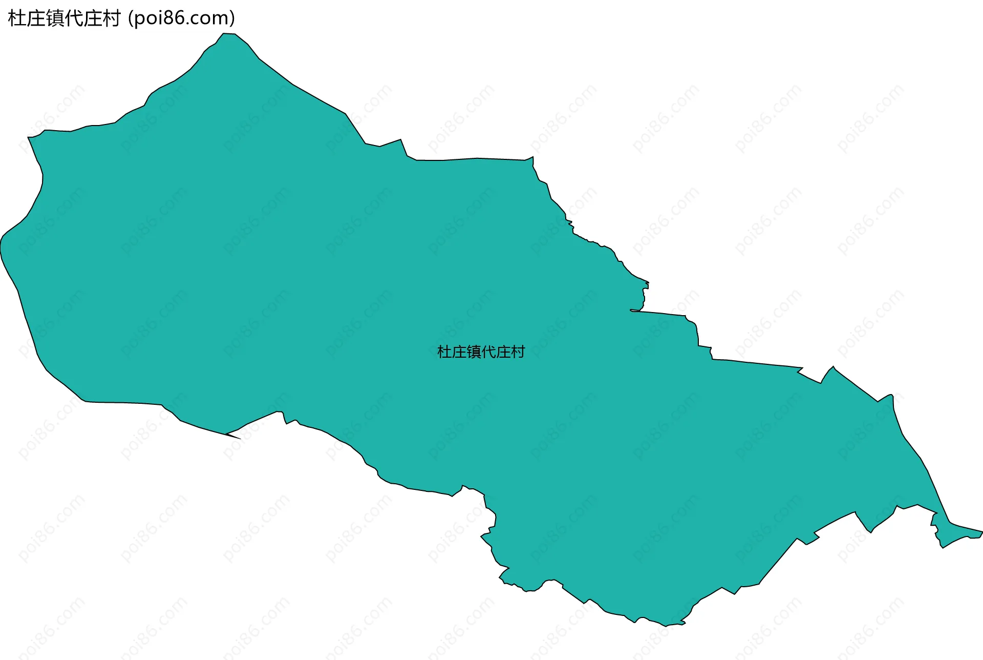 杜庄镇代庄村边界地图