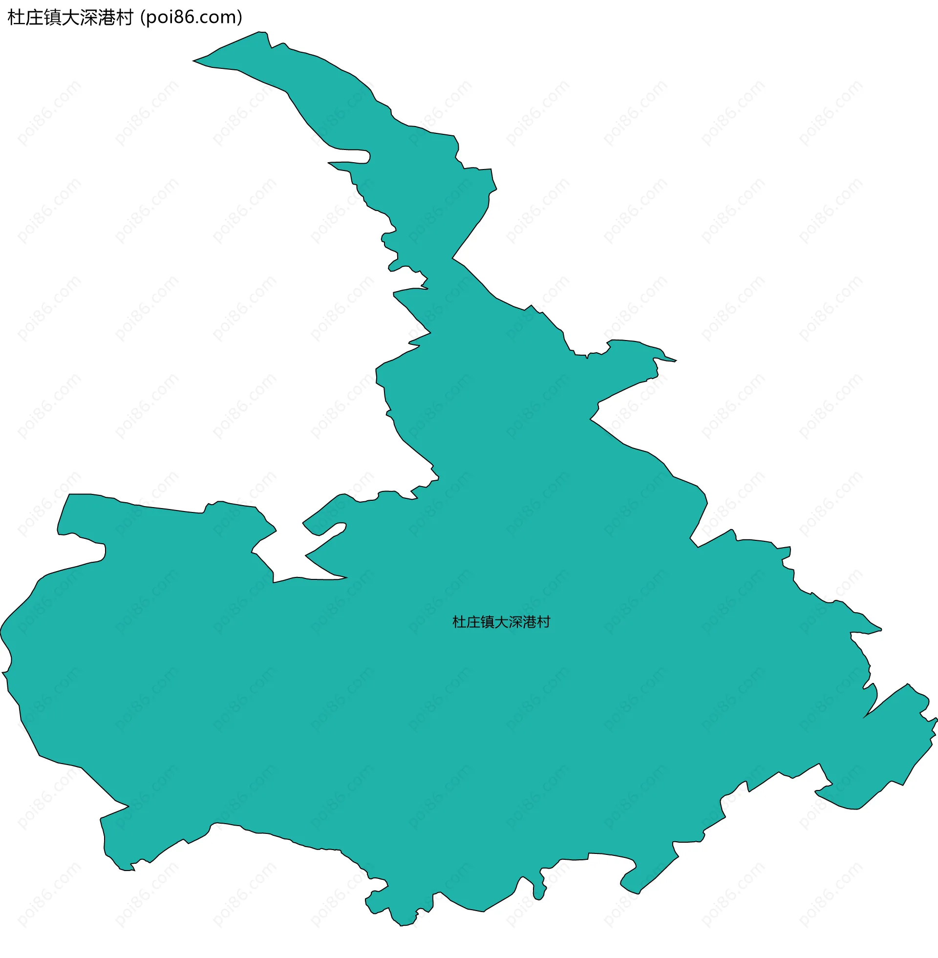 杜庄镇大深港村边界地图