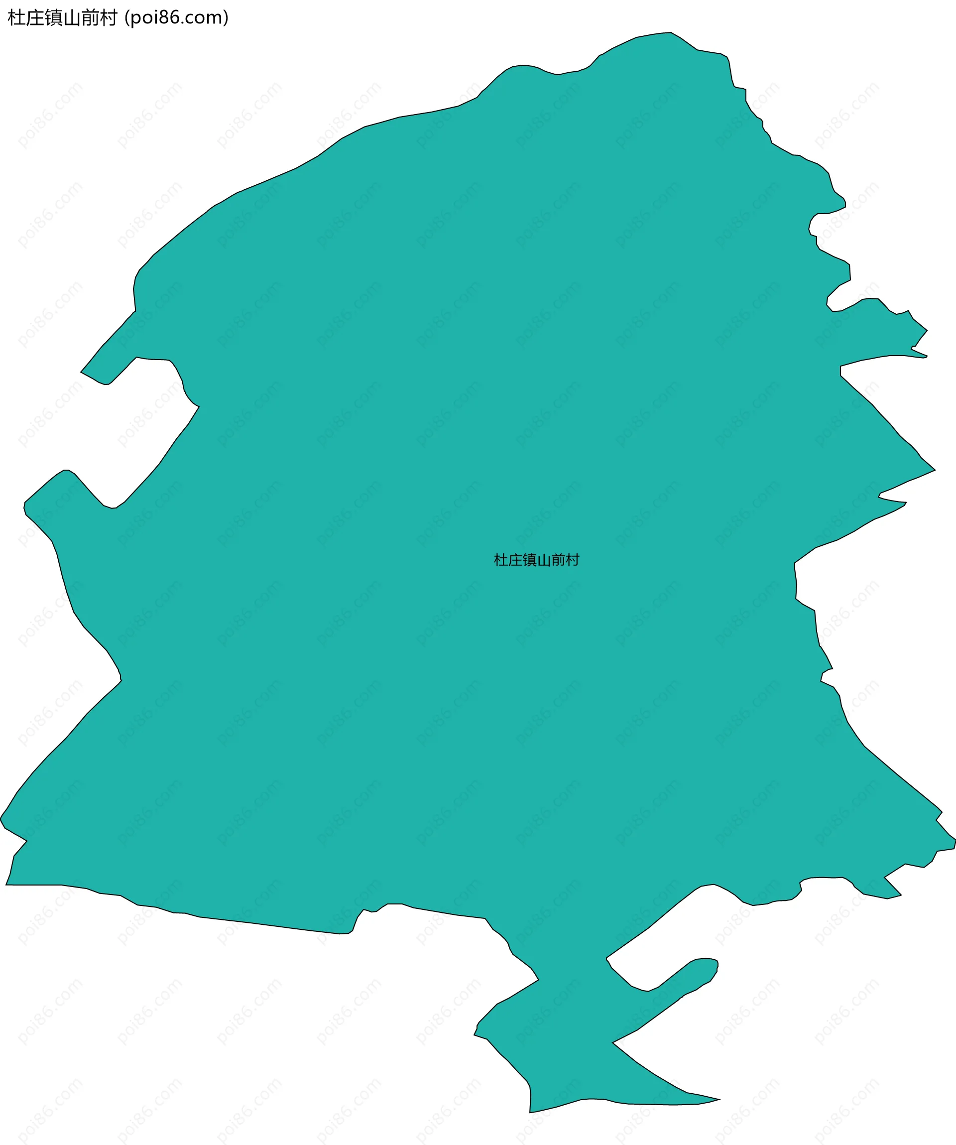 杜庄镇山前村边界地图