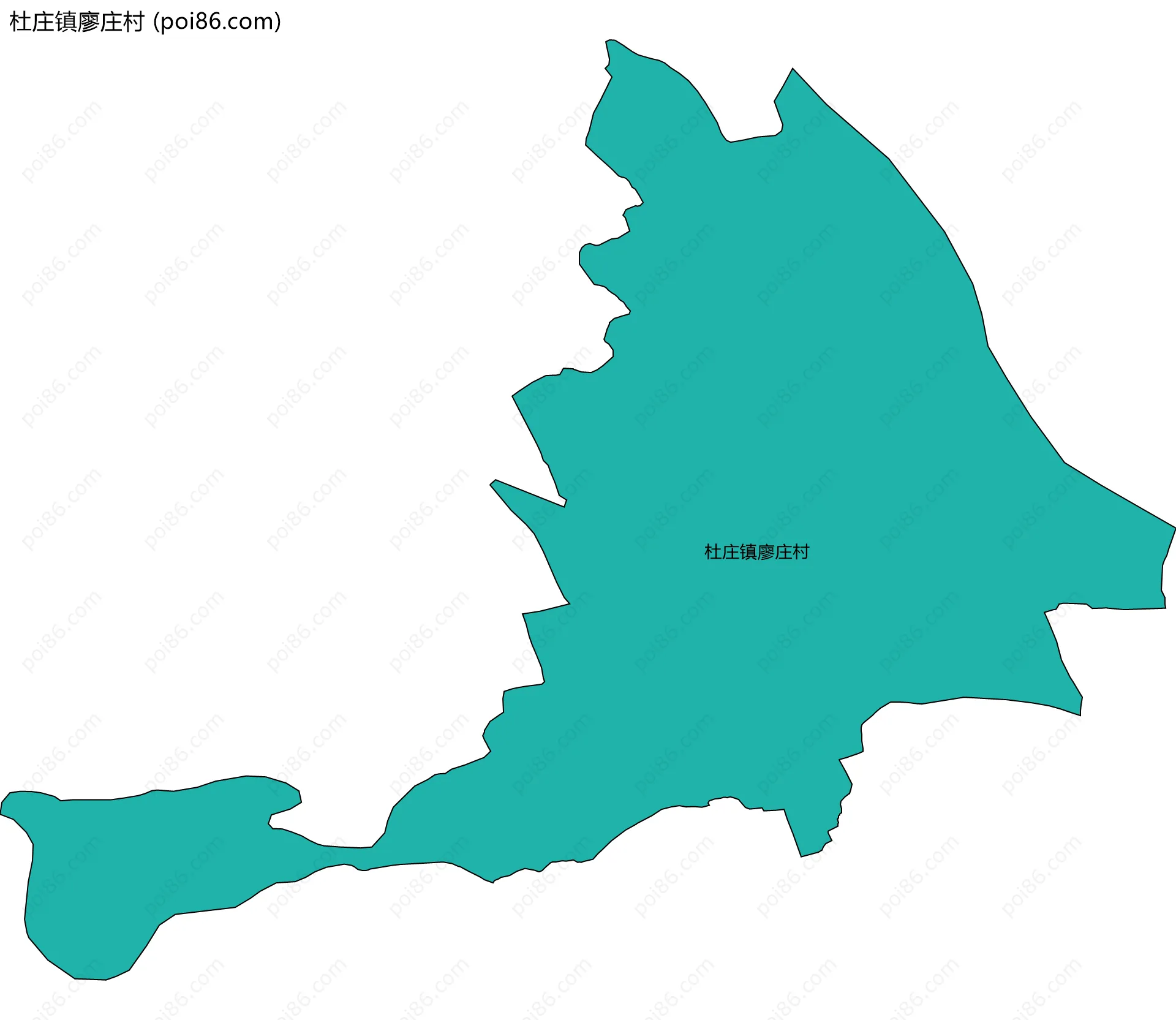 杜庄镇廖庄村边界地图