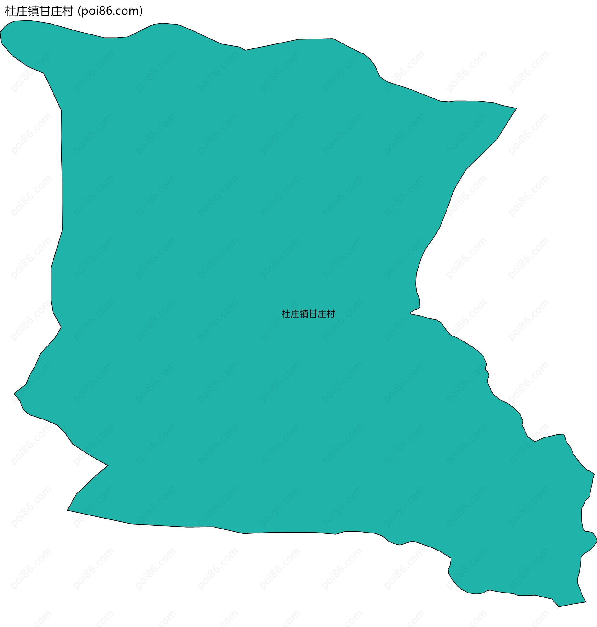 杜庄镇甘庄村边界地图