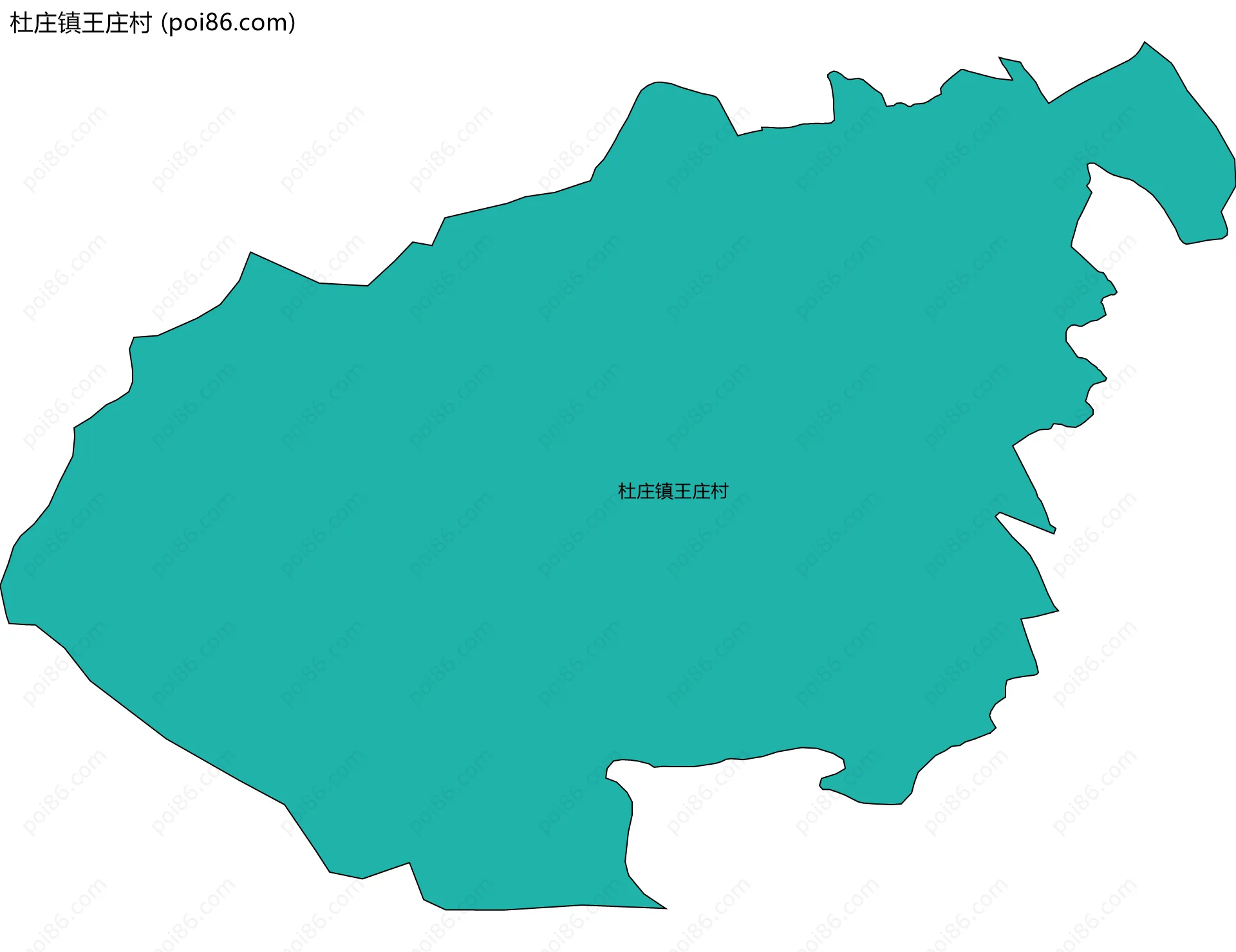 杜庄镇王庄村边界地图