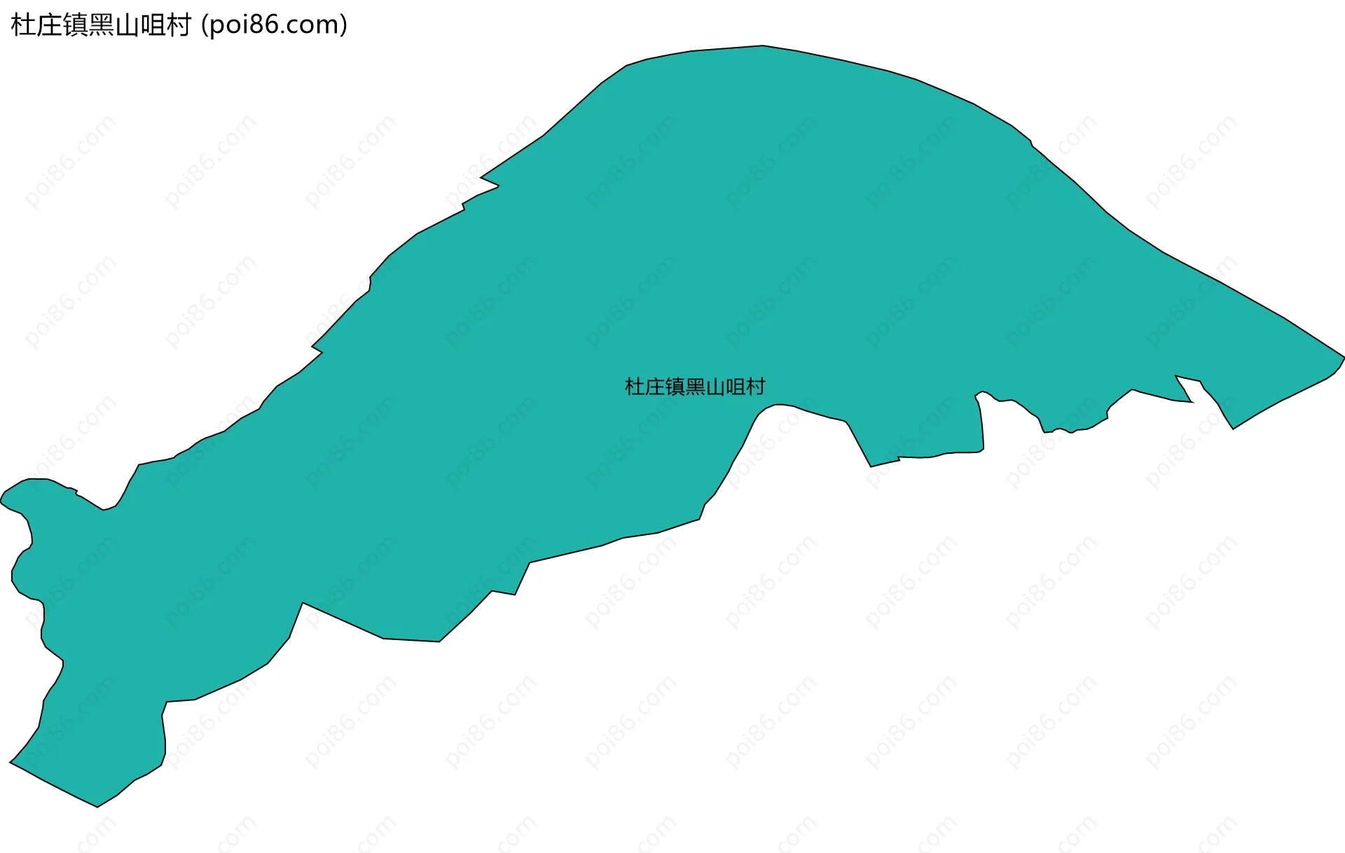 杜庄镇黑山咀村边界地图