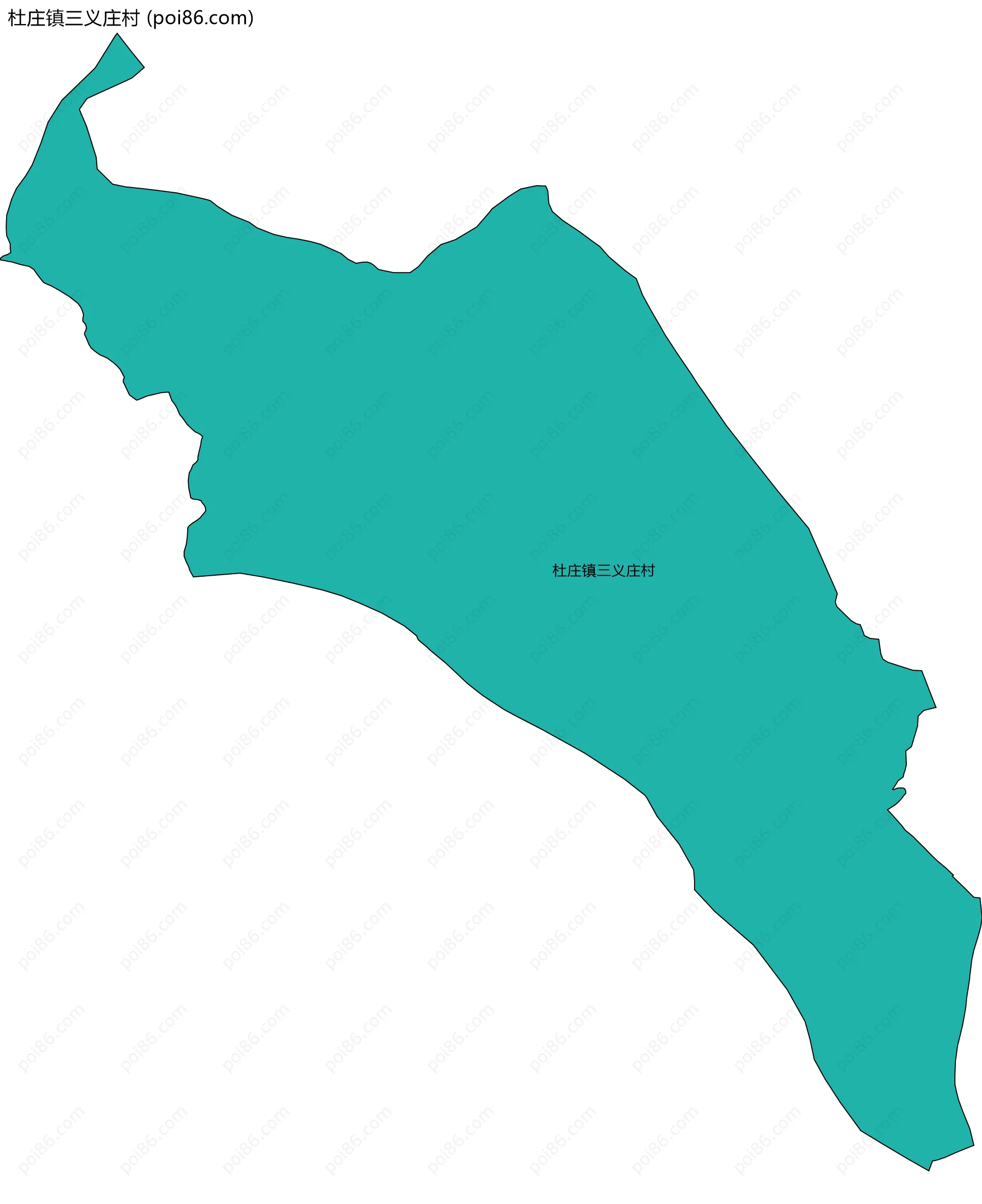 杜庄镇三义庄村边界地图