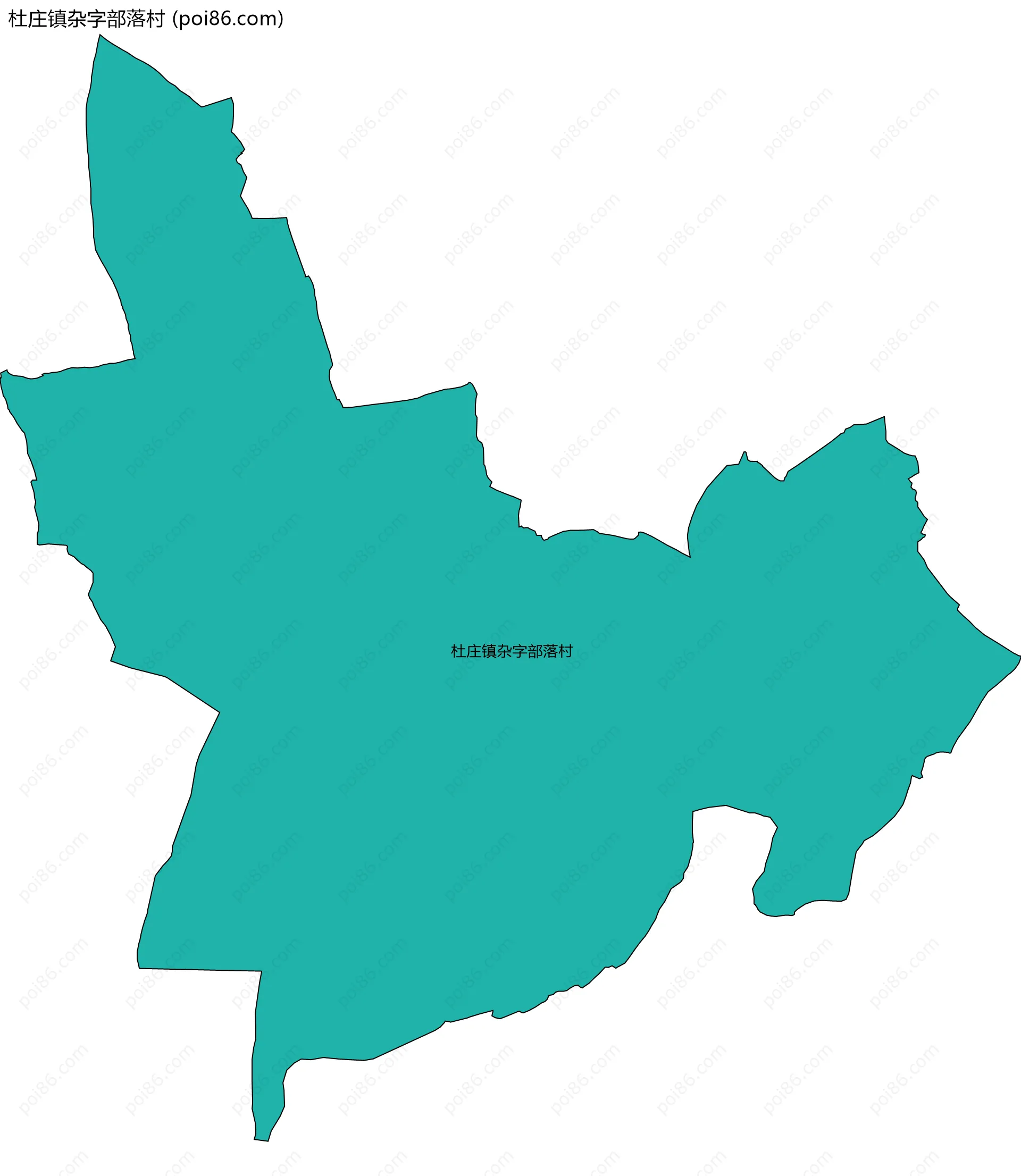 杜庄镇杂字部落村边界地图