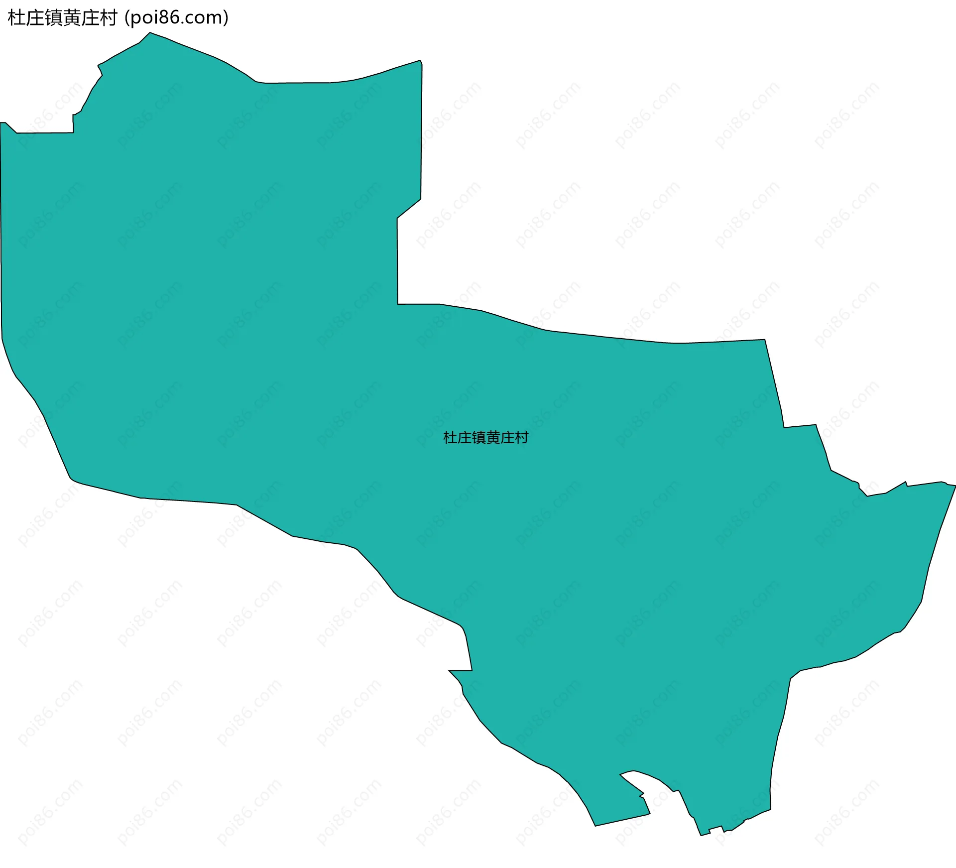 杜庄镇黄庄村边界地图