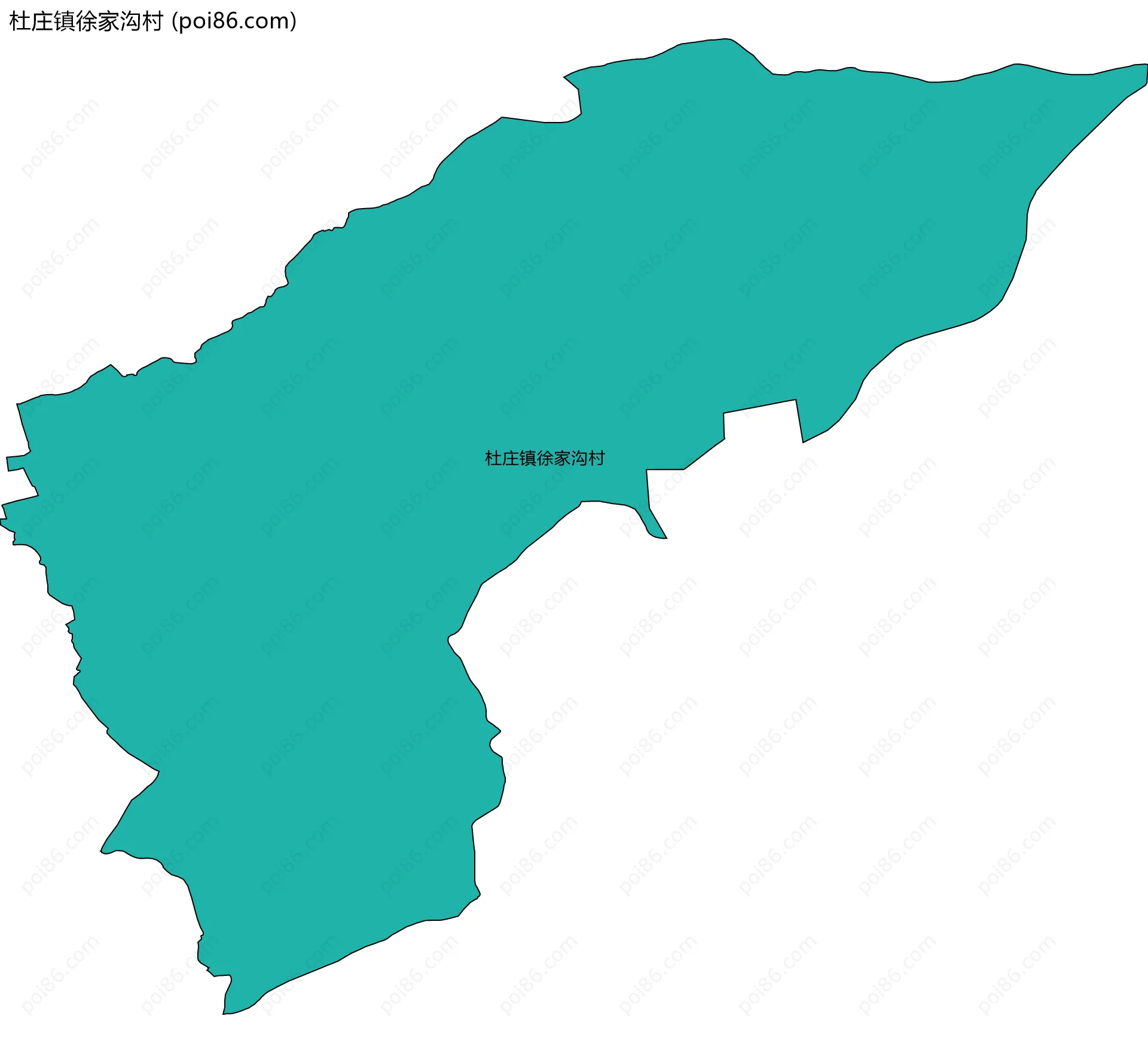 杜庄镇徐家沟村边界地图