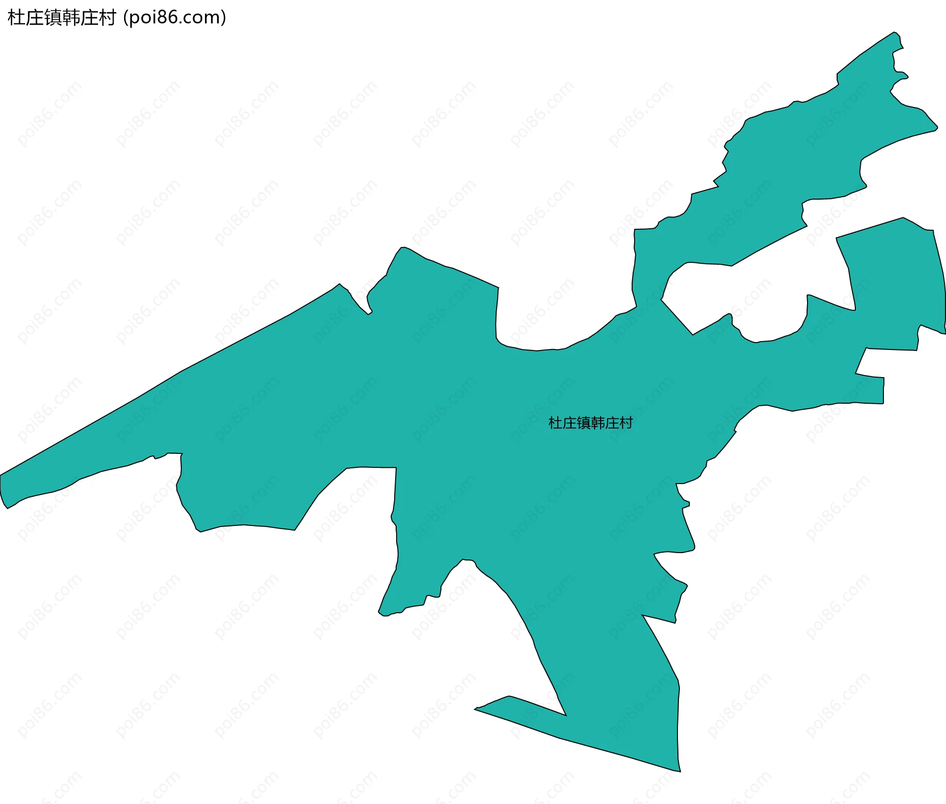 杜庄镇韩庄村边界地图