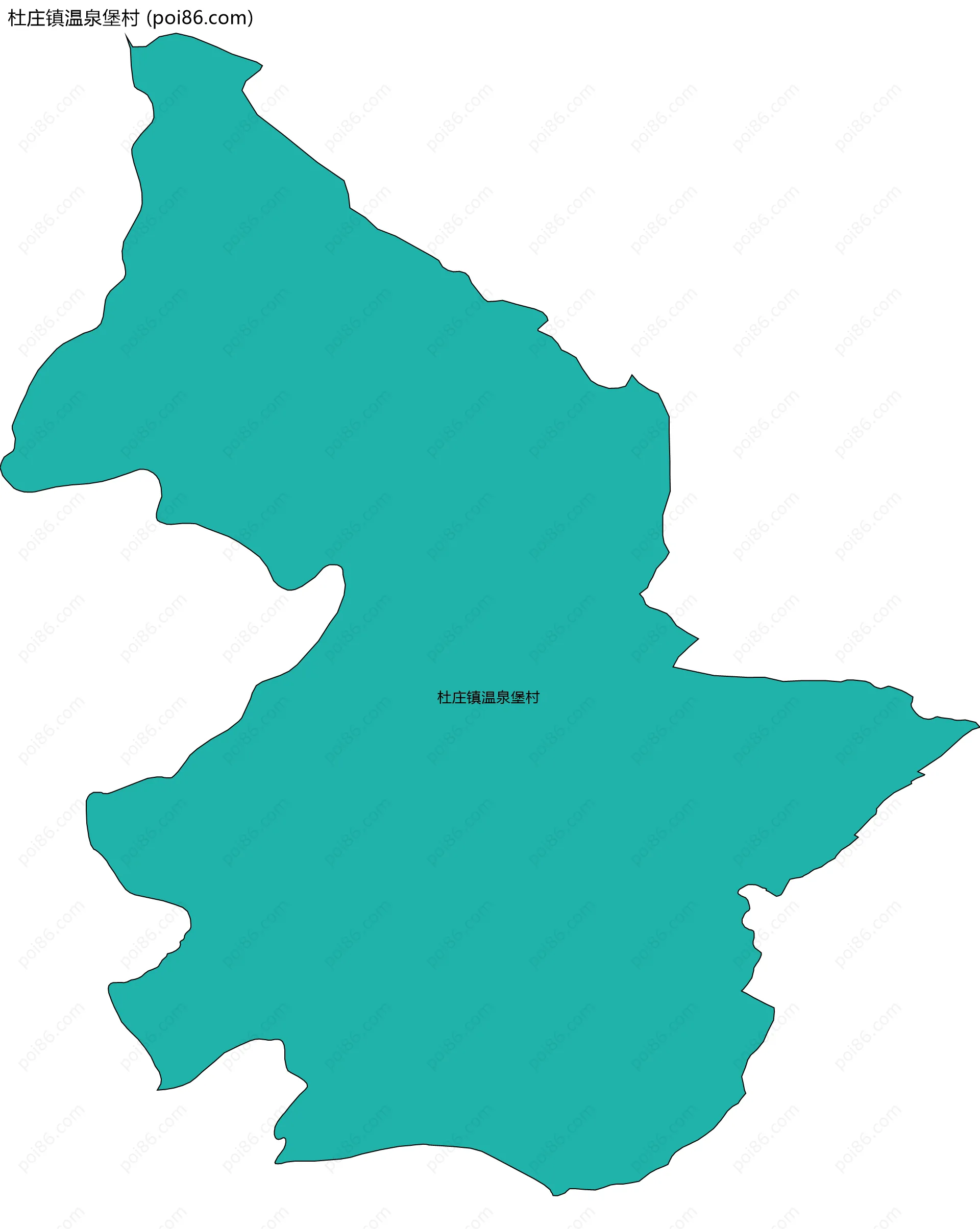 杜庄镇温泉堡村边界地图