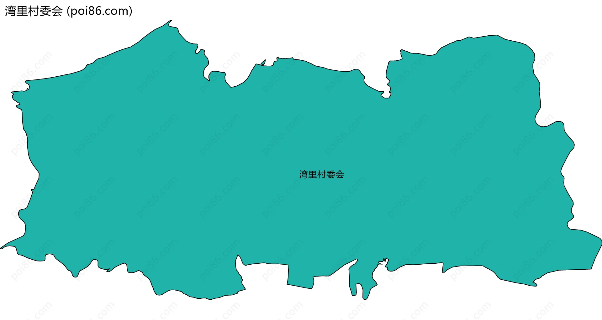 湾里村委会边界地图