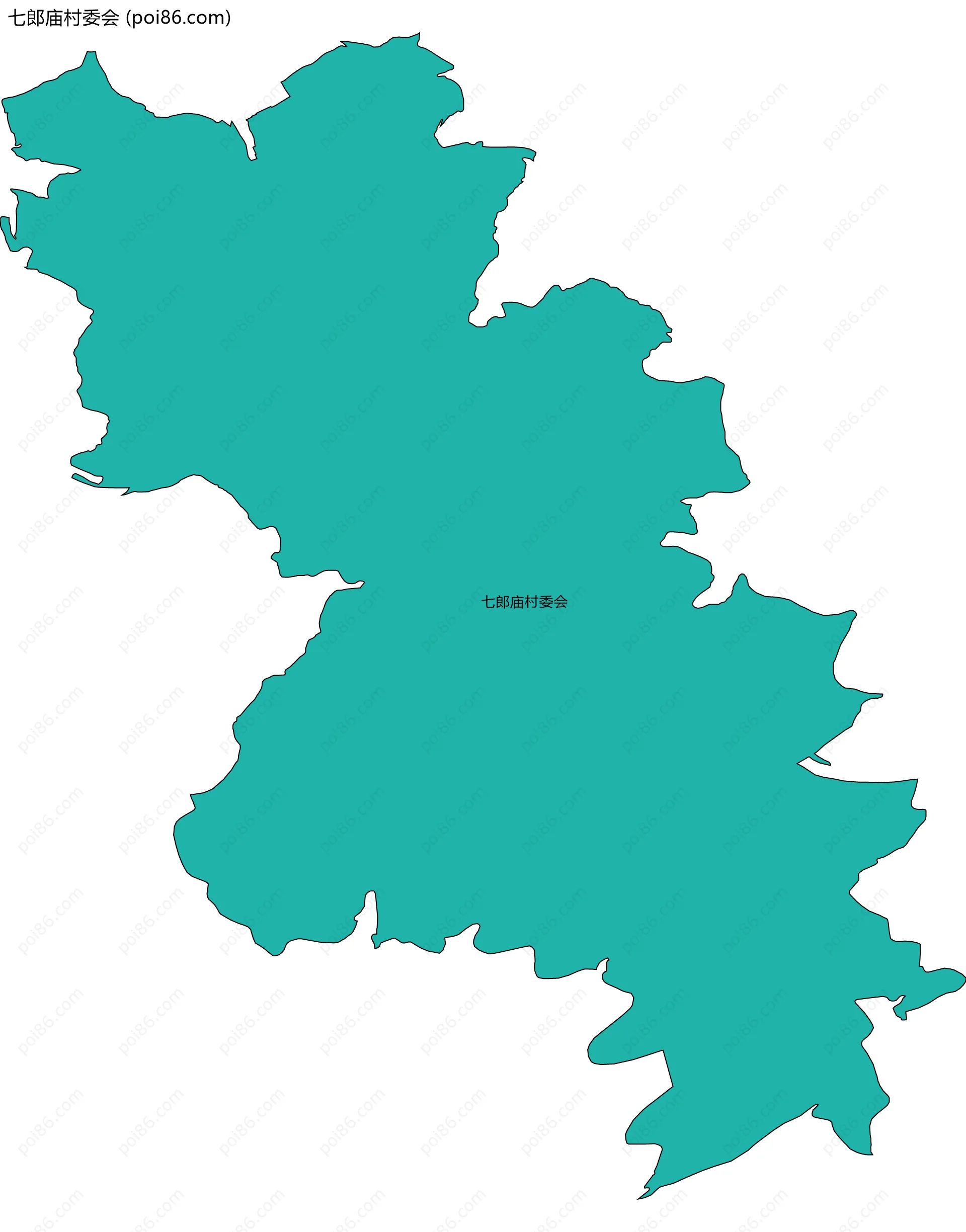 七郎庙村委会边界地图