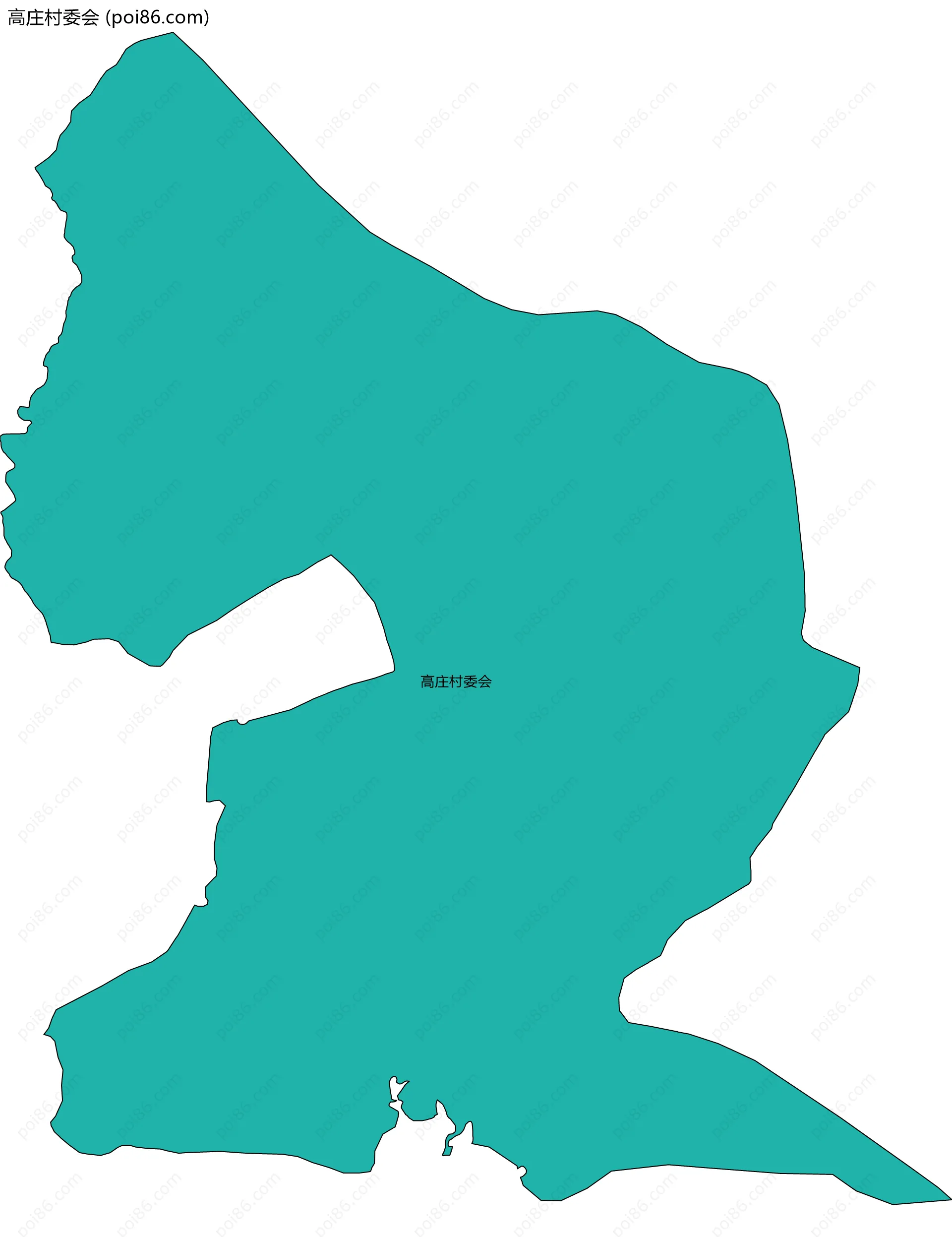 高庄村委会边界地图