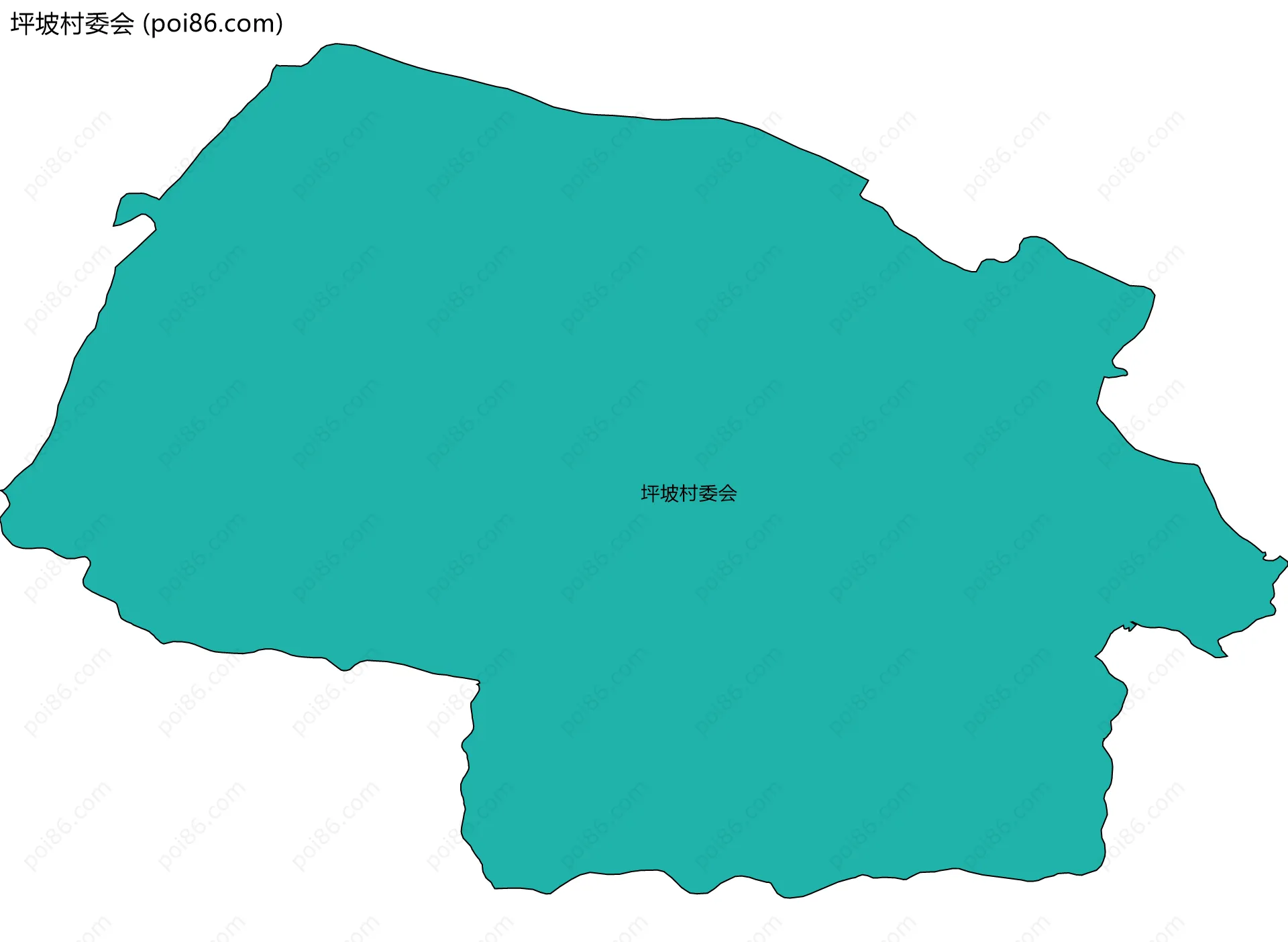 坪坡村委会边界地图