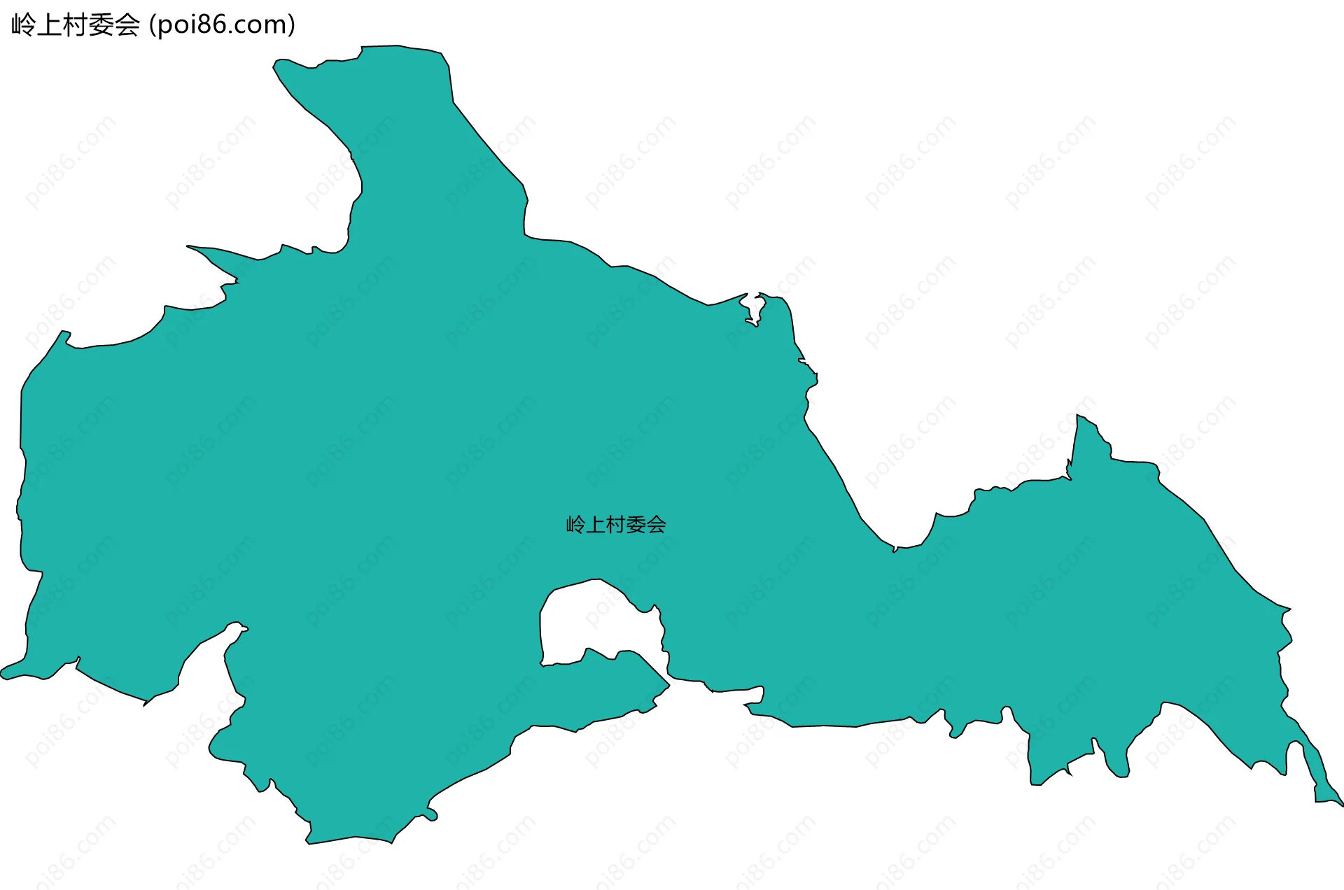 岭上村委会边界地图