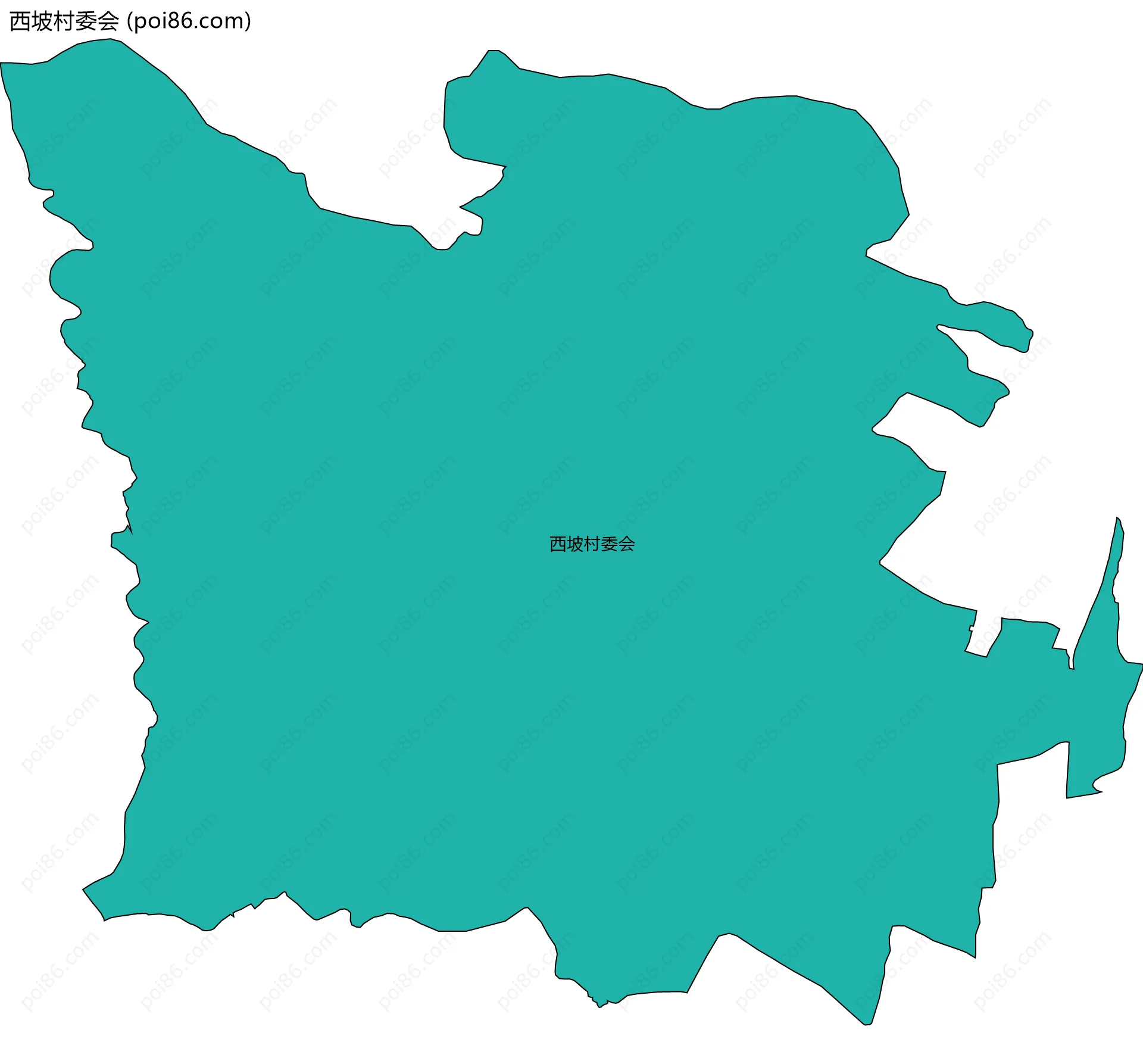 西坡村委会边界地图
