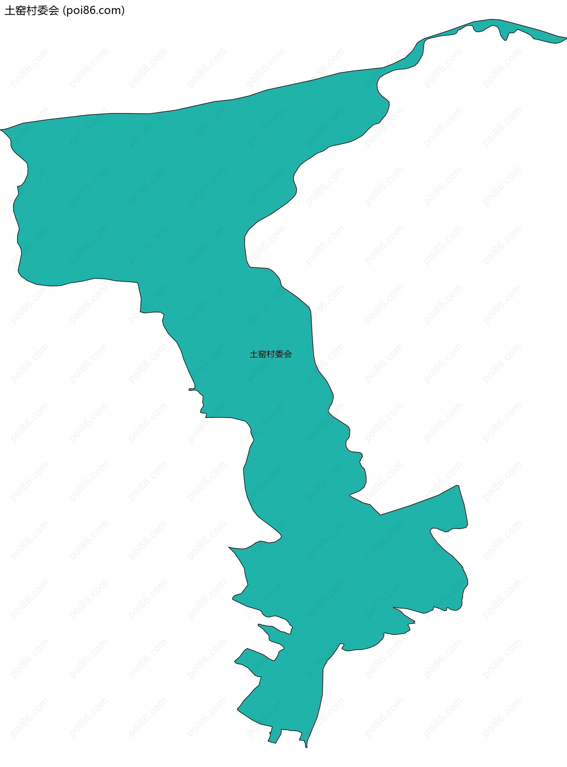 土窑村委会边界地图