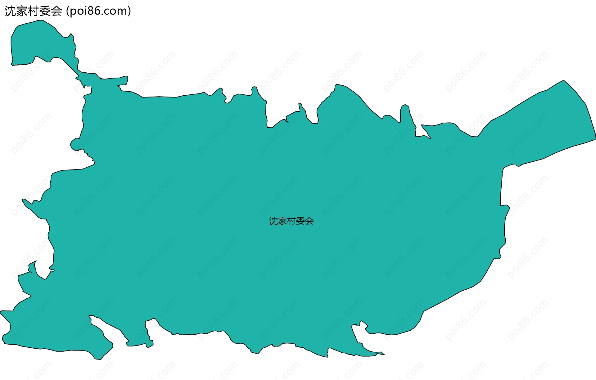 沈家村委会边界地图