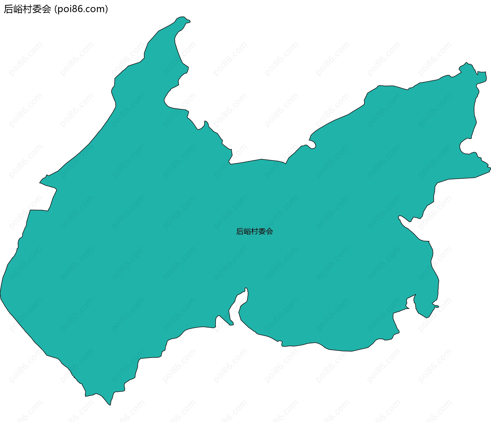 后峪村委会边界地图