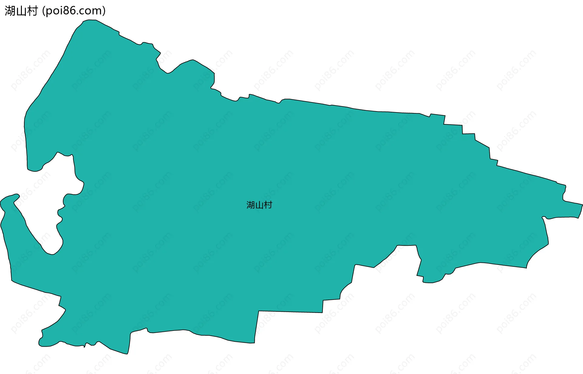 湖山村边界地图