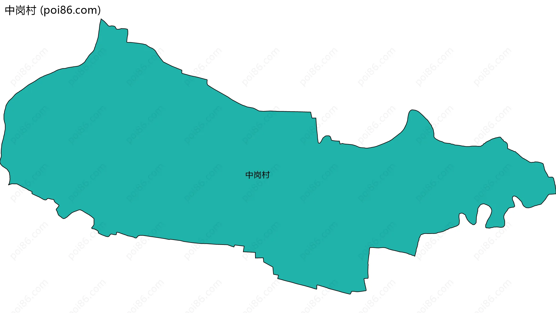 中岗村边界地图