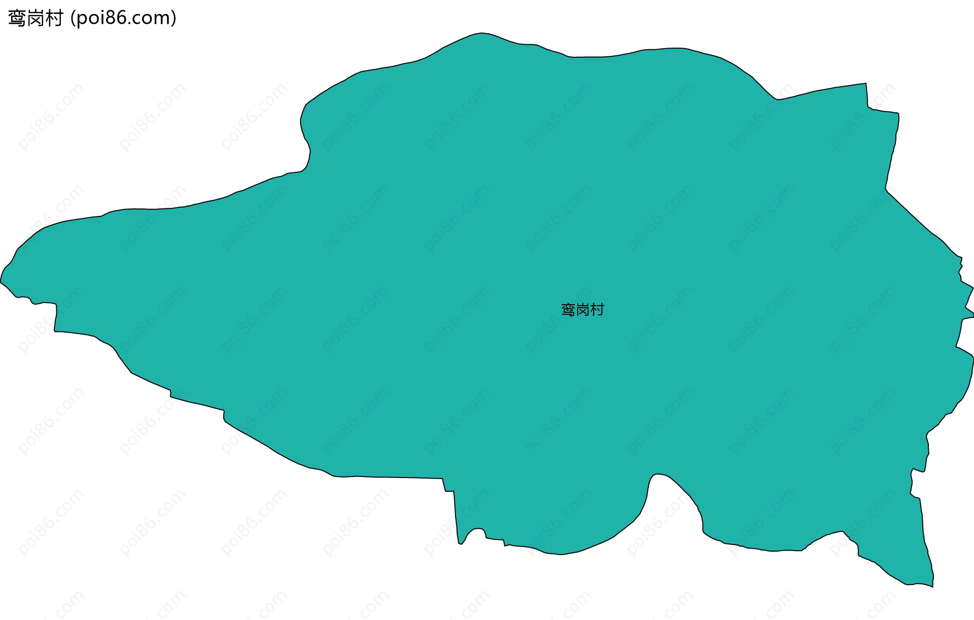 鸾岗村边界地图