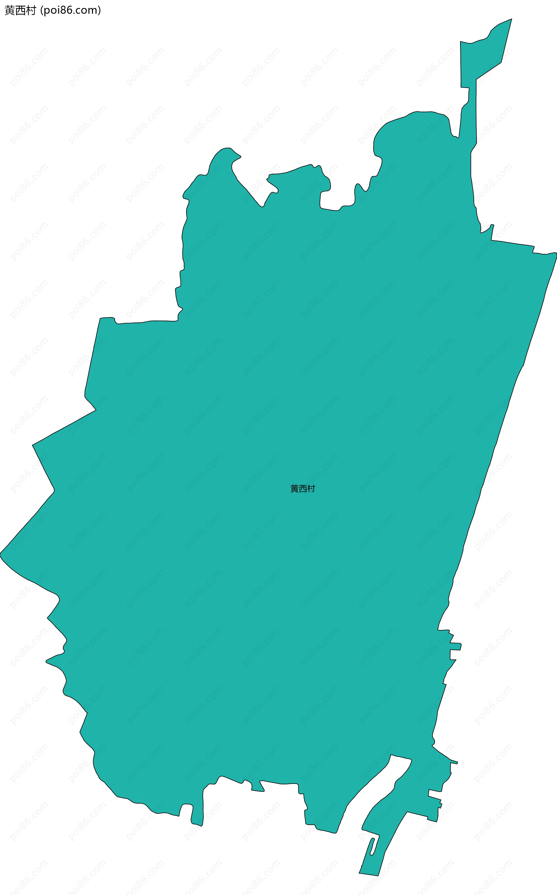 黄西村边界地图