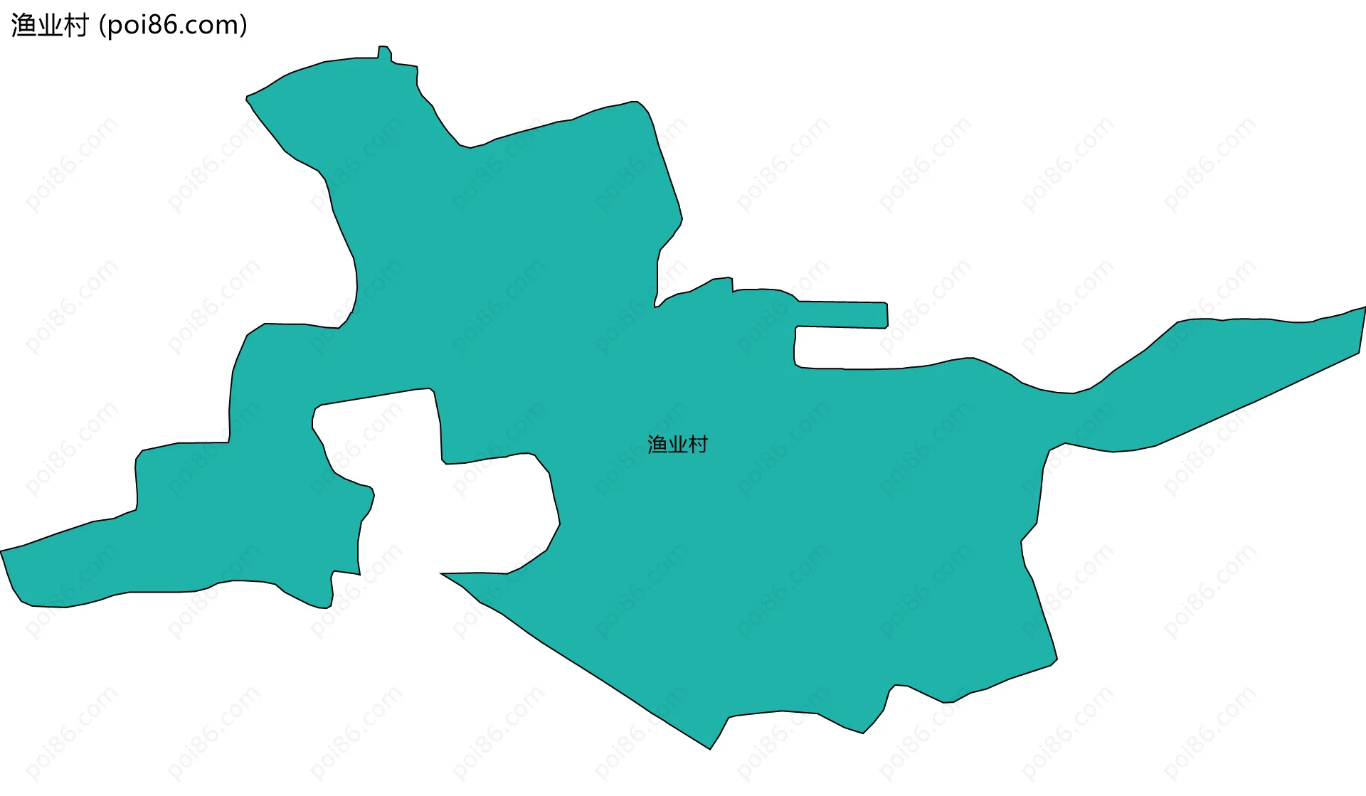 渔业村边界地图