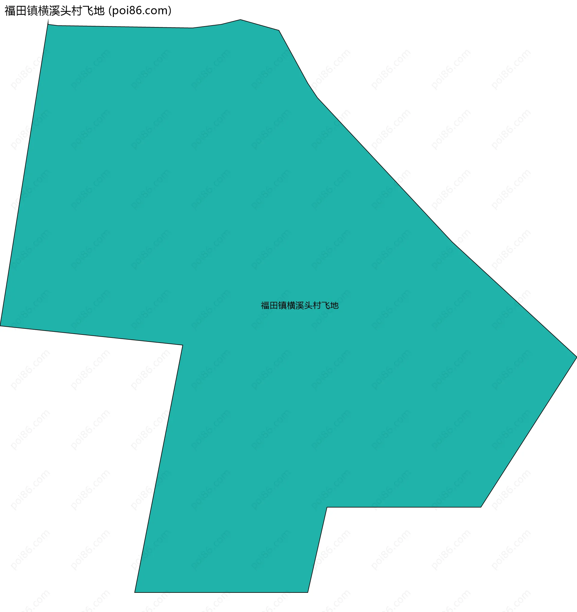 福田镇横溪头村飞地边界地图