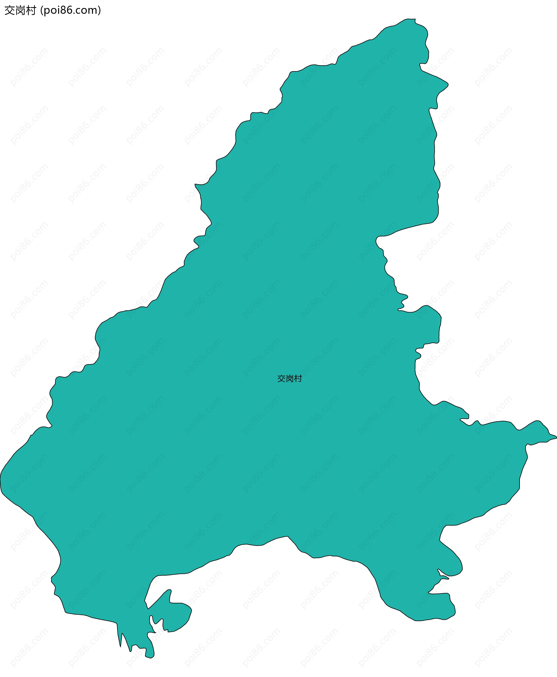 交岗村边界地图