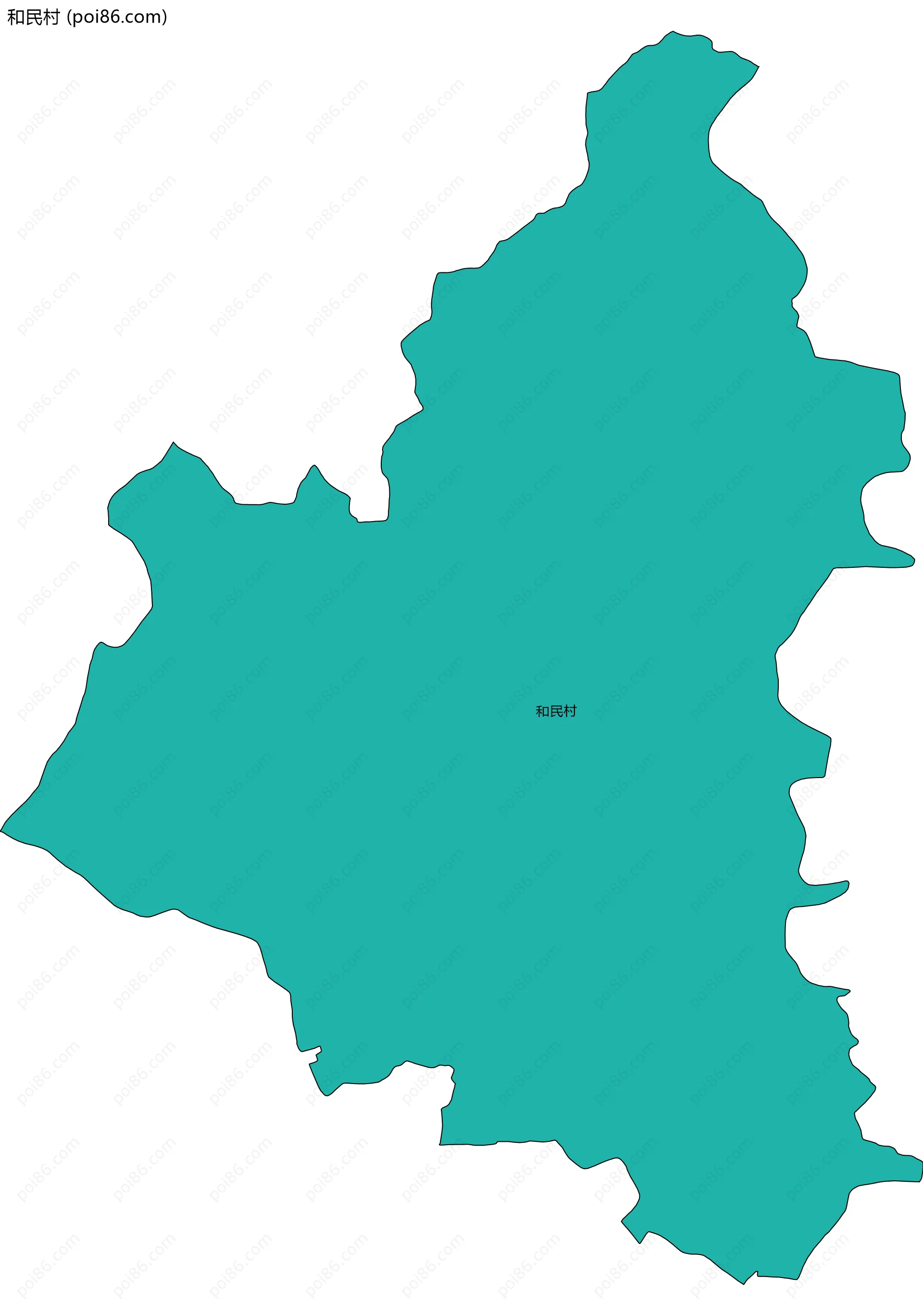 和民村边界地图