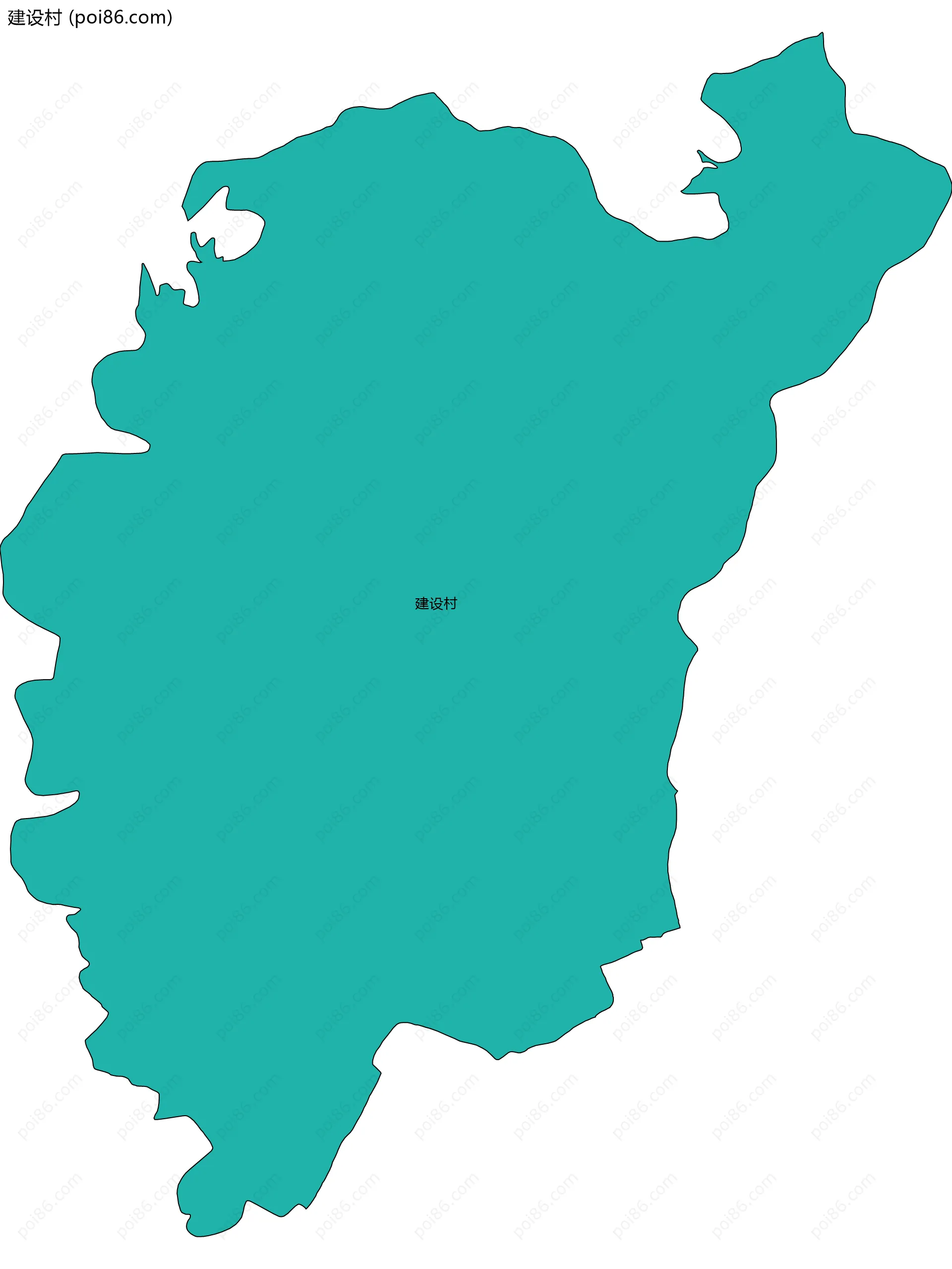 建设村边界地图