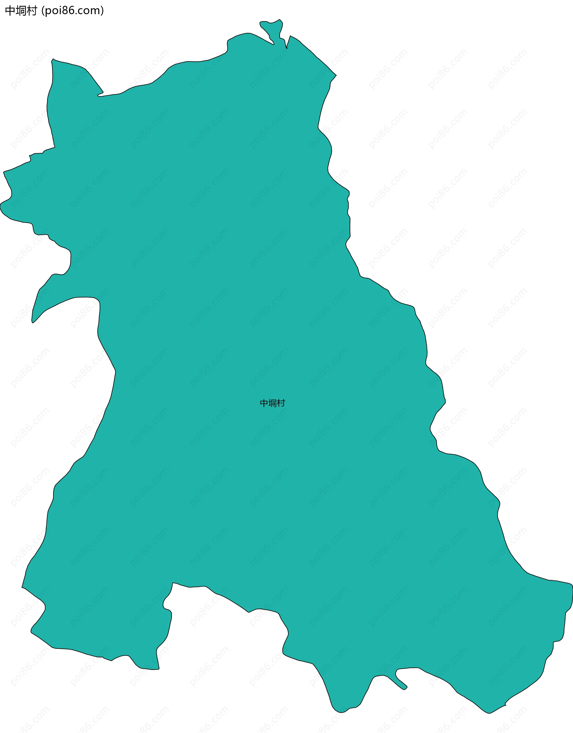 中垌村边界地图