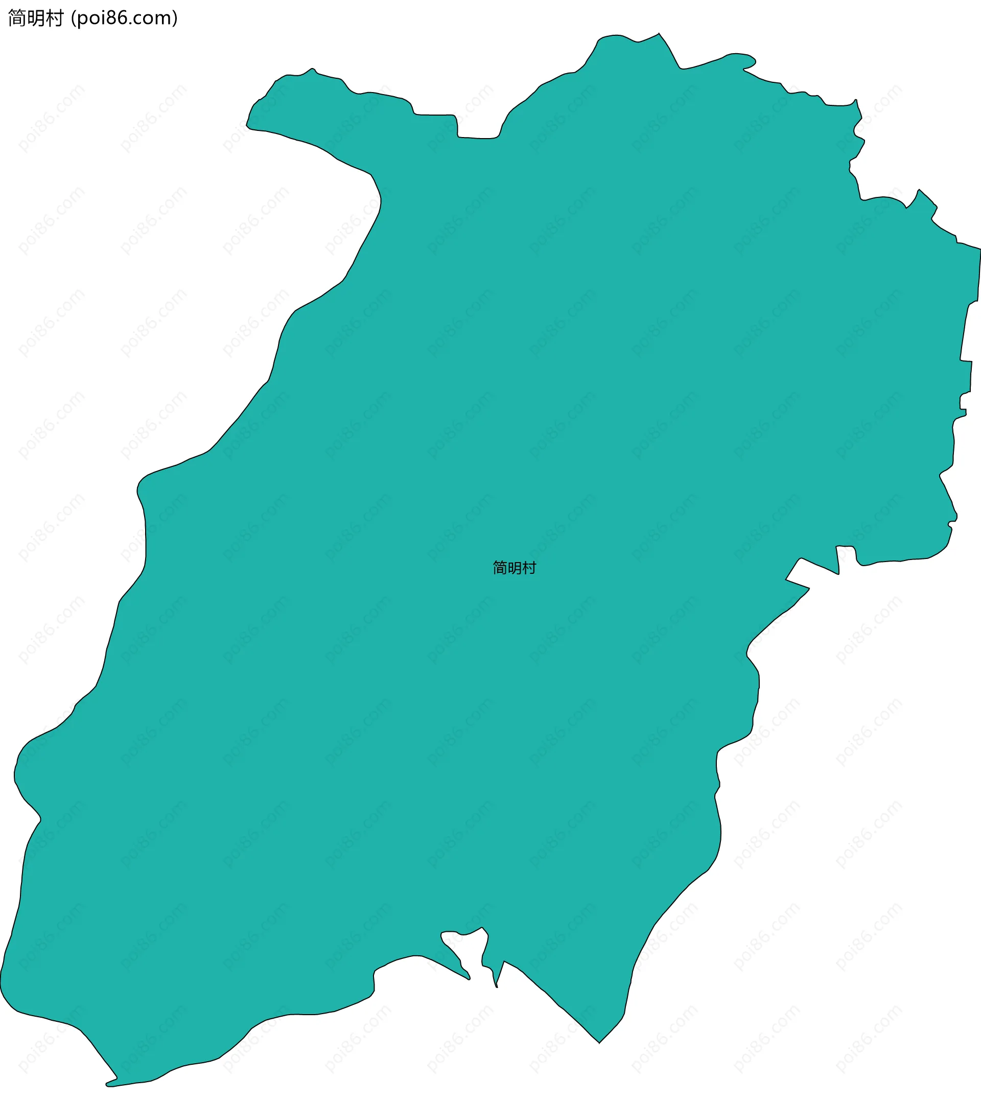 简明村边界地图