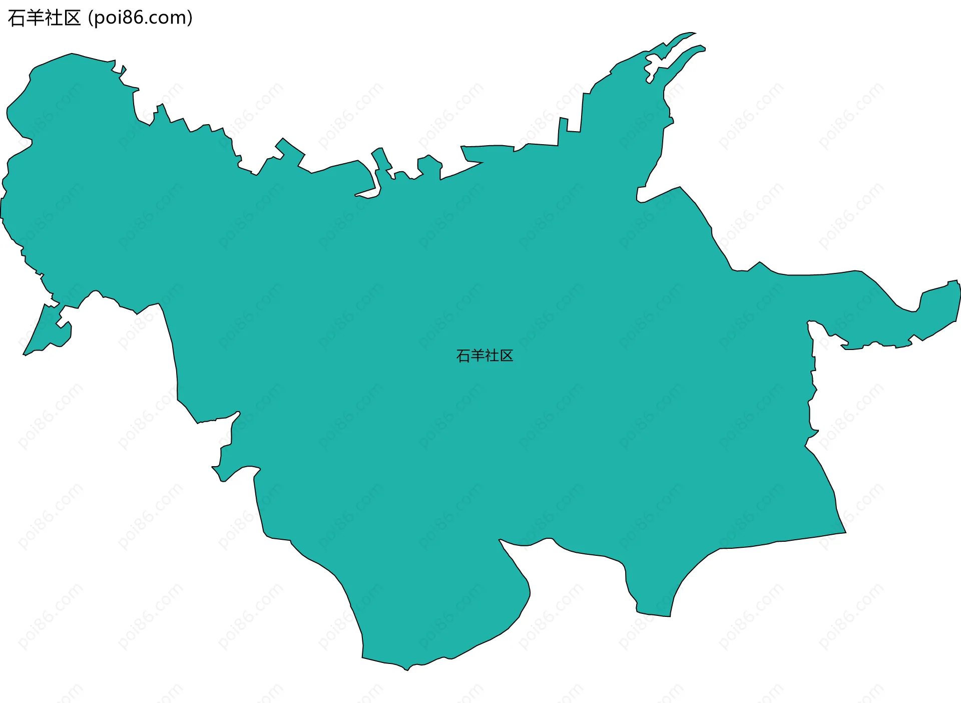 石羊社区边界地图