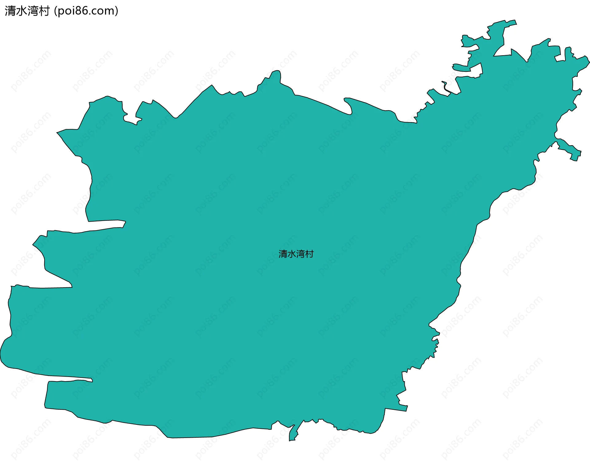 清水湾村边界地图