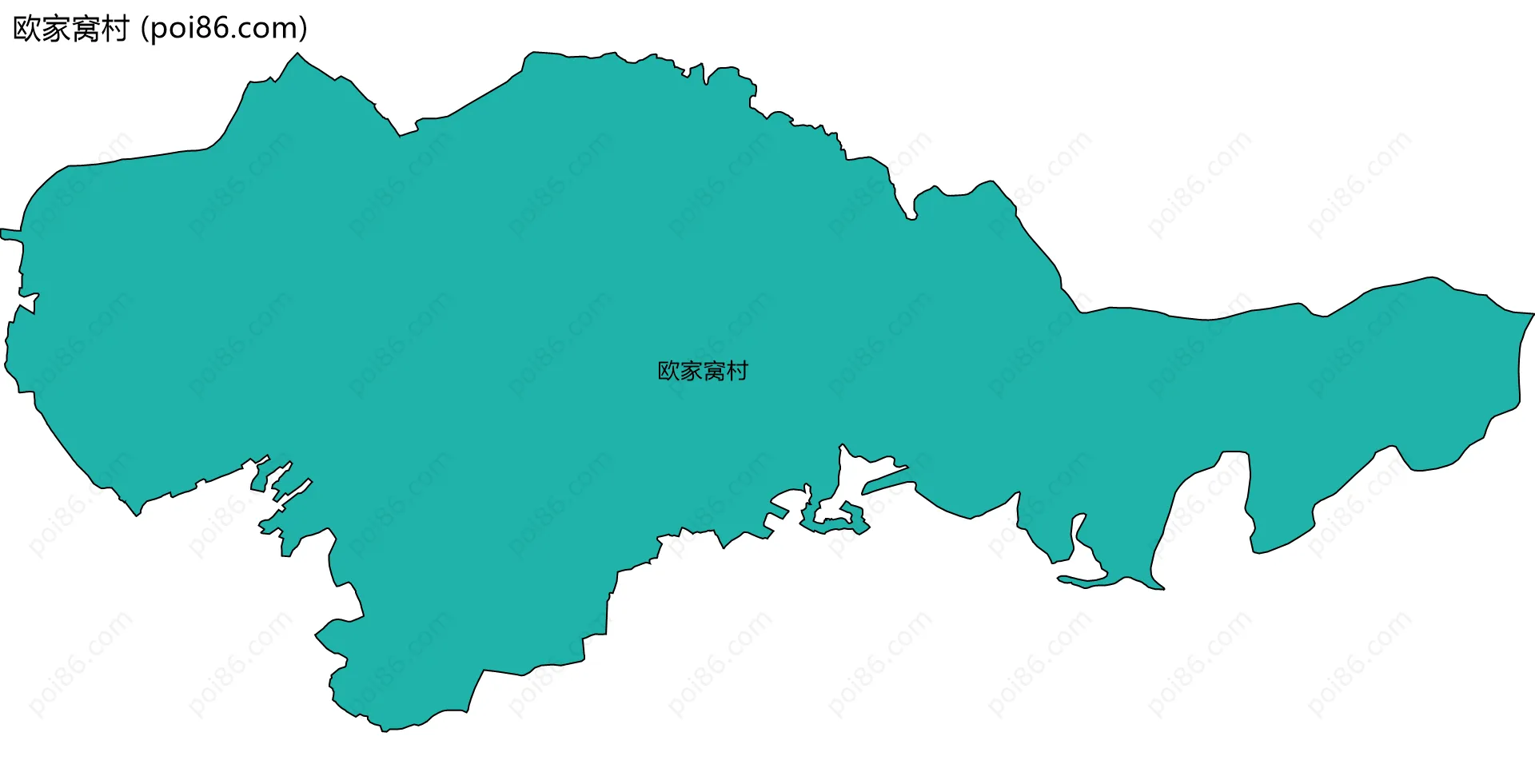 欧家窝村边界地图