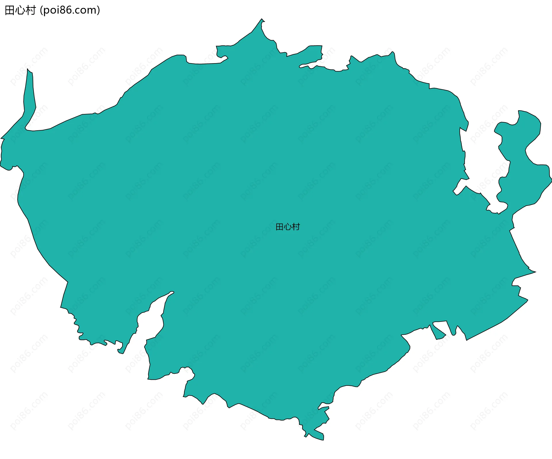 田心村边界地图