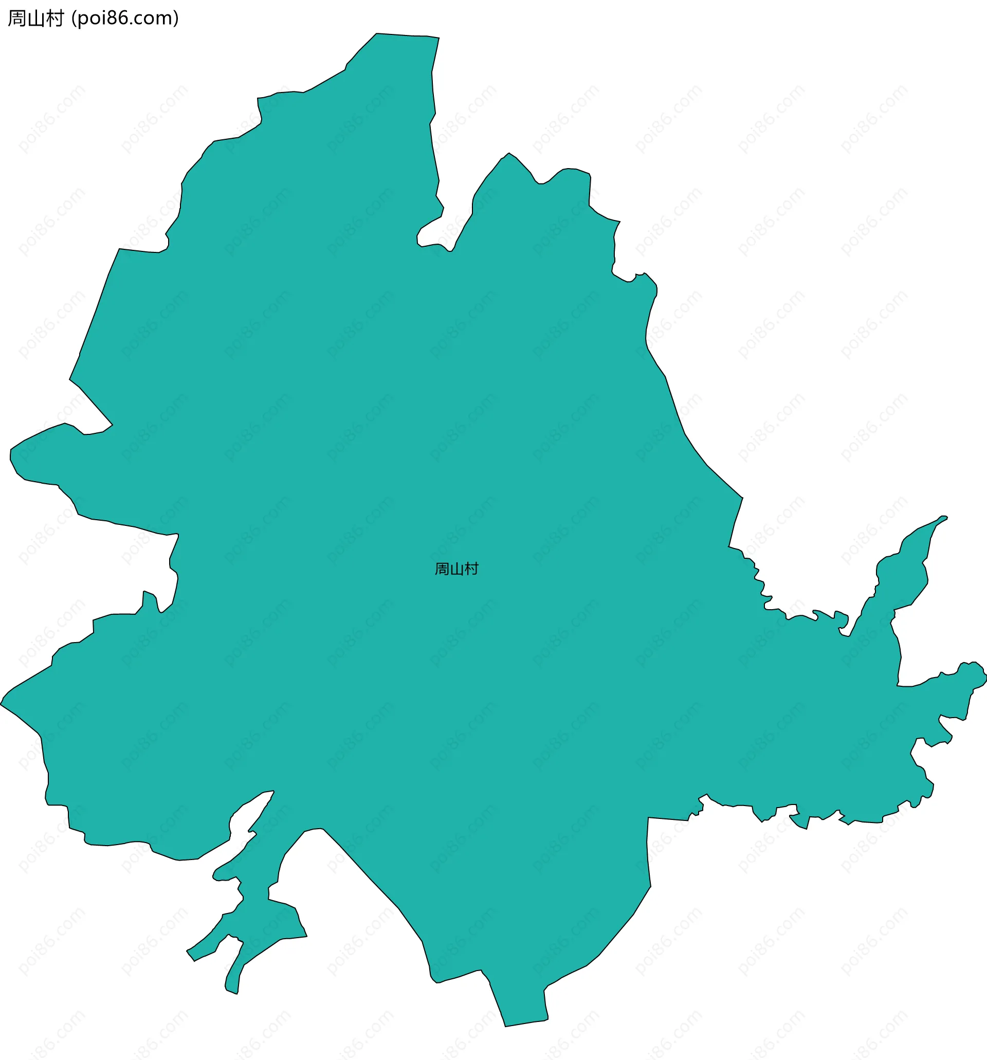 周山村边界地图