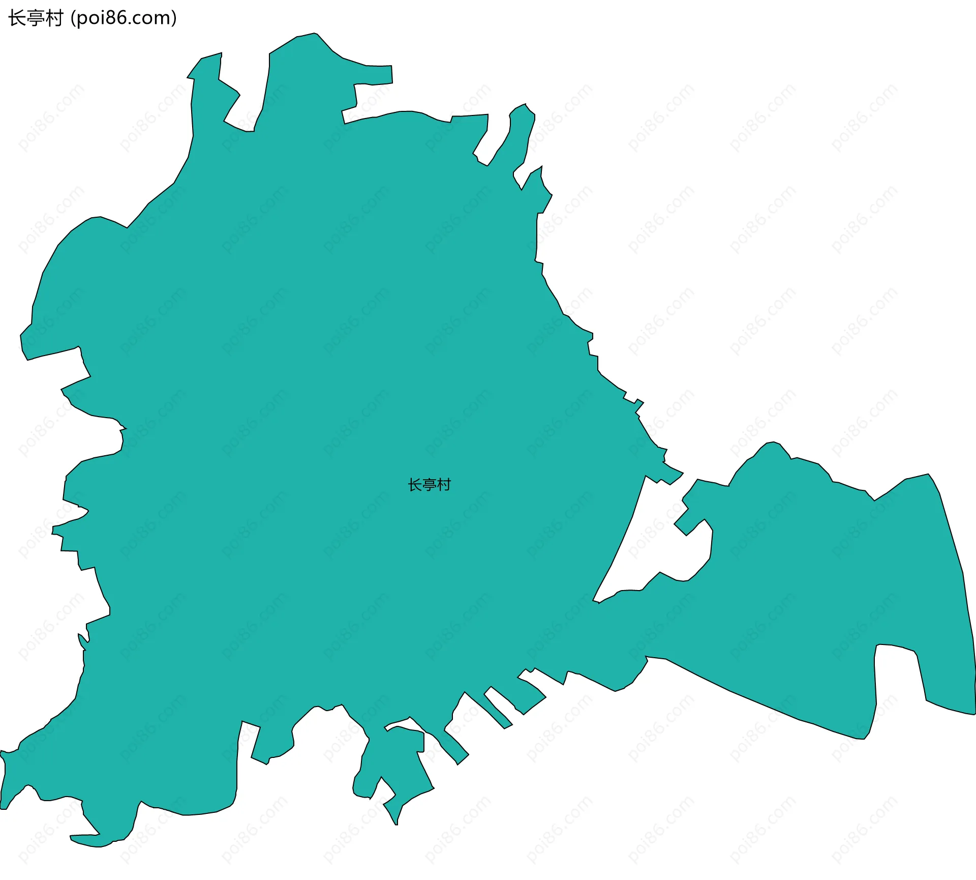 长亭村边界地图