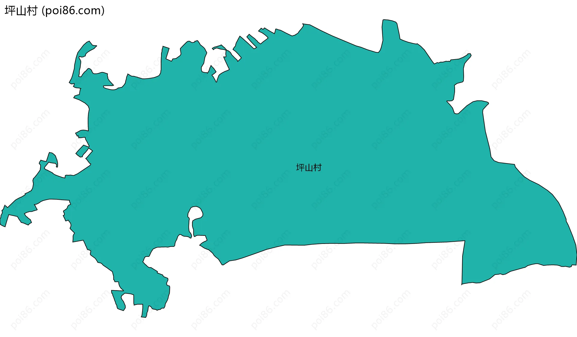 坪山村边界地图