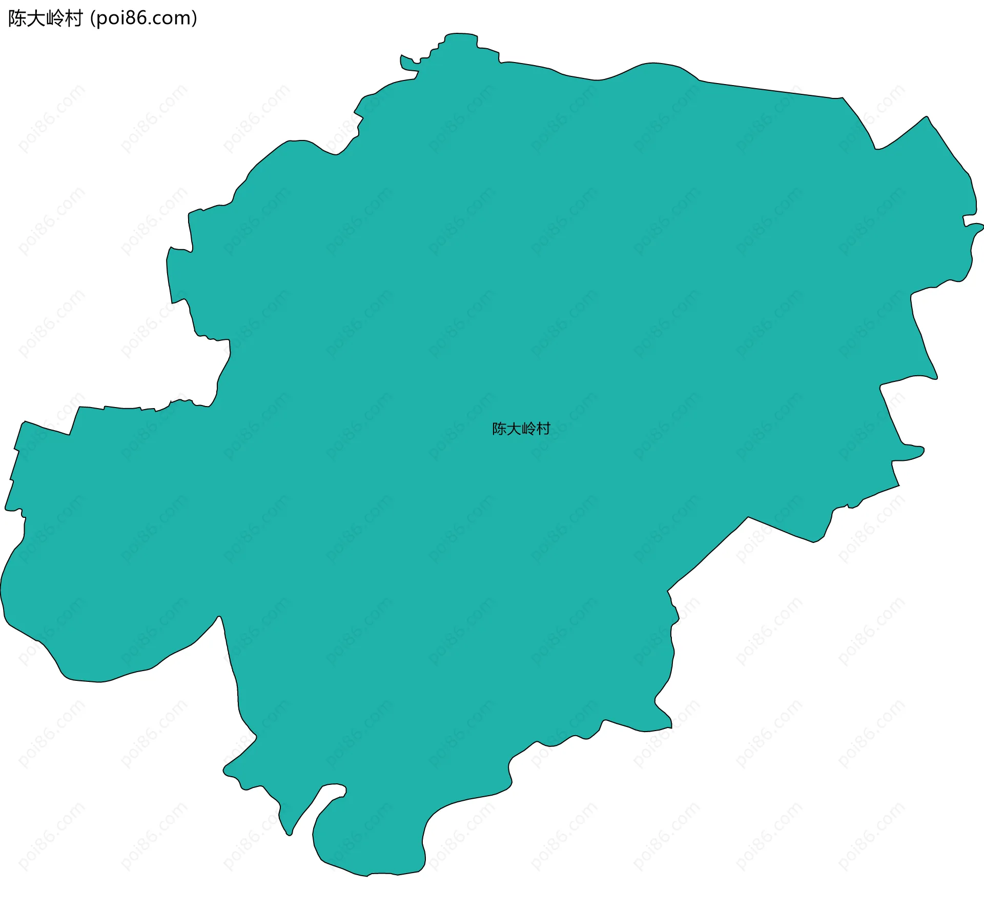 陈大岭村边界地图