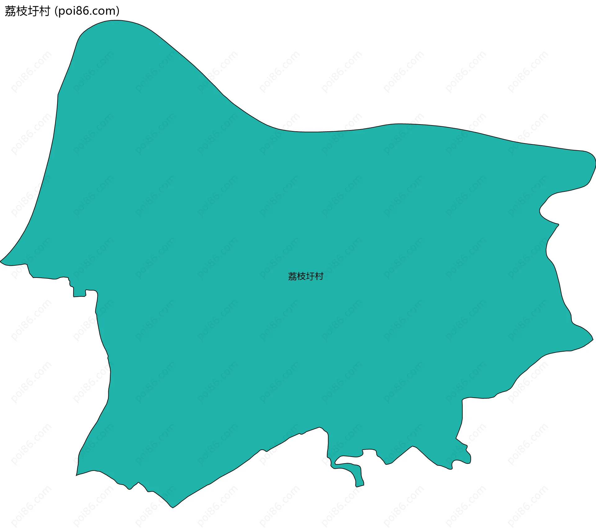 荔枝圩村边界地图