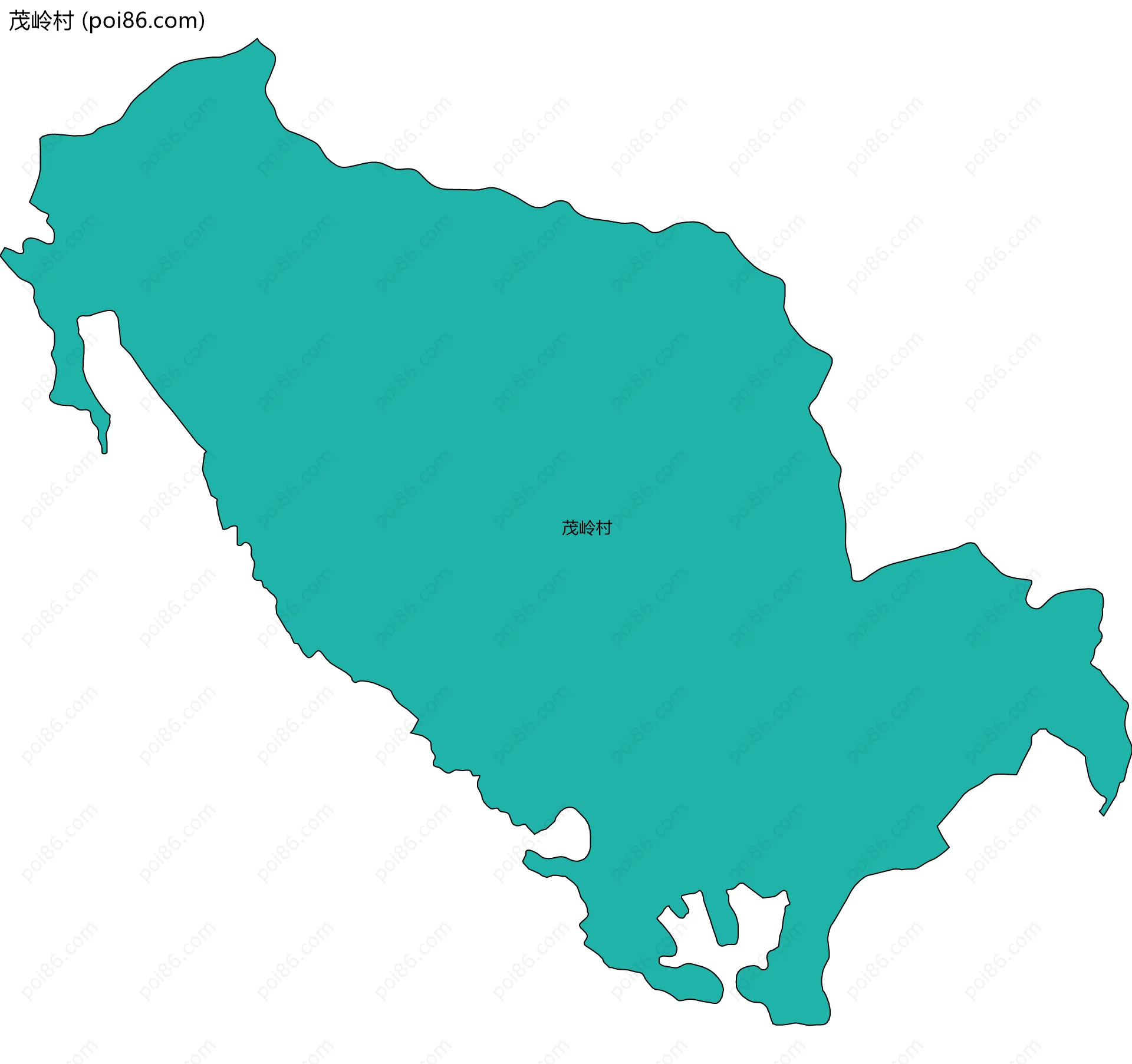 茂岭村边界地图