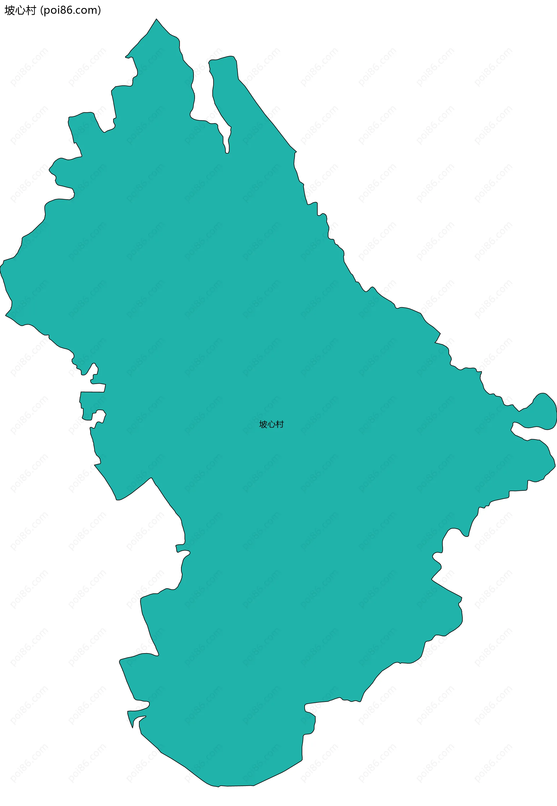 坡心村边界地图